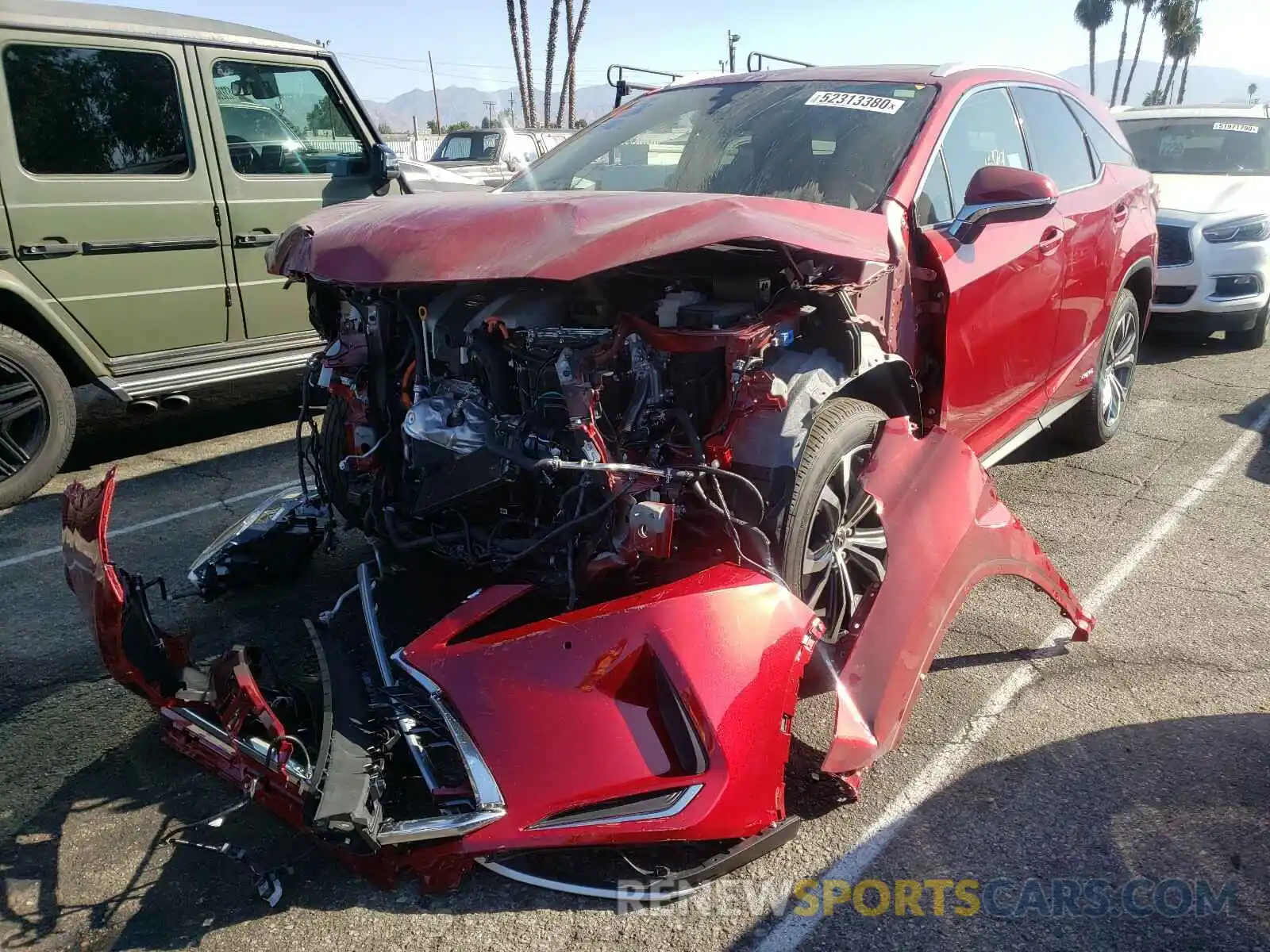 2 Photograph of a damaged car JTJHGKFA5L2013875 LEXUS RX450 2020