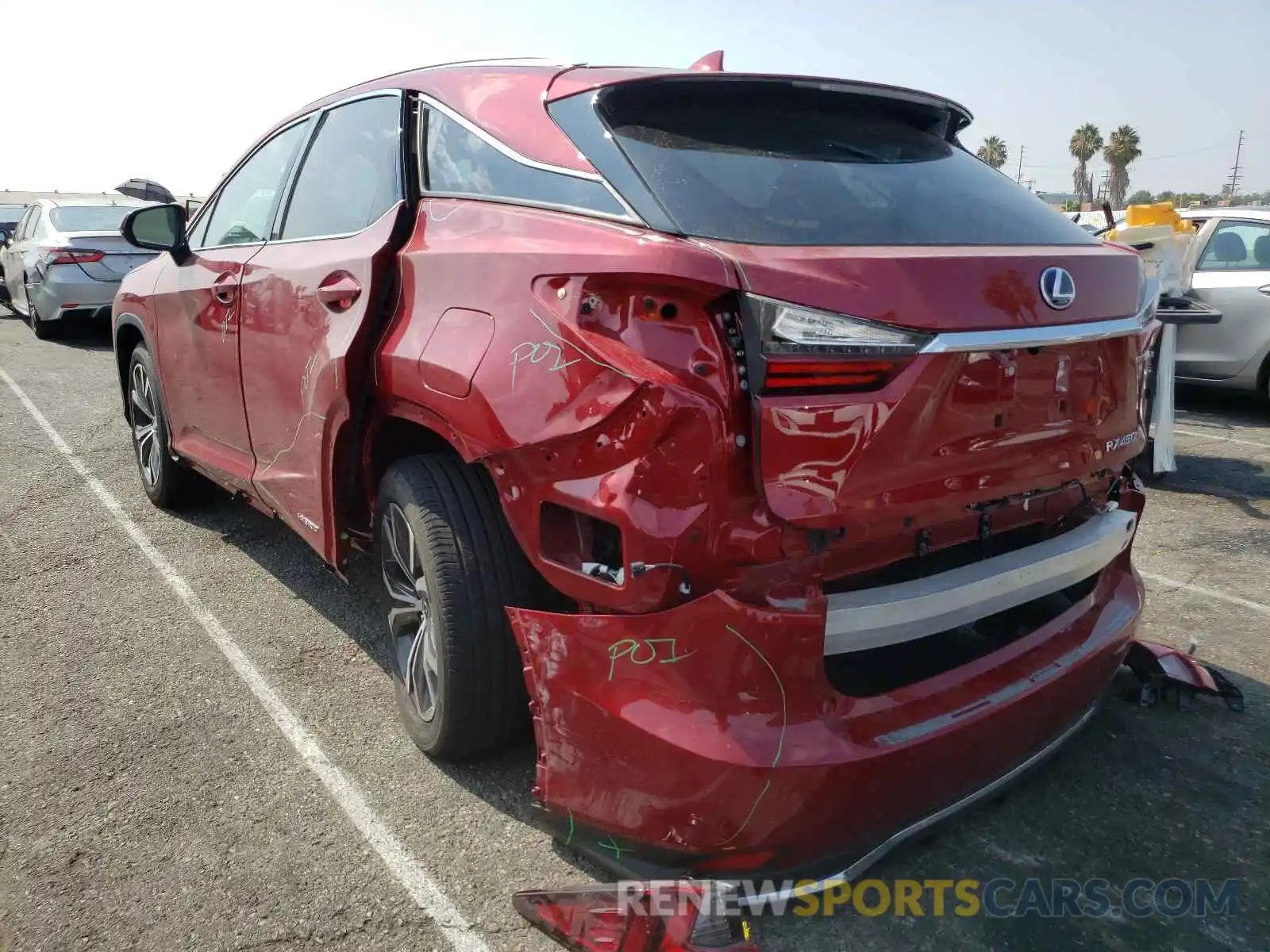 3 Photograph of a damaged car 2T2HGMDA4MC064526 LEXUS RX450 2021