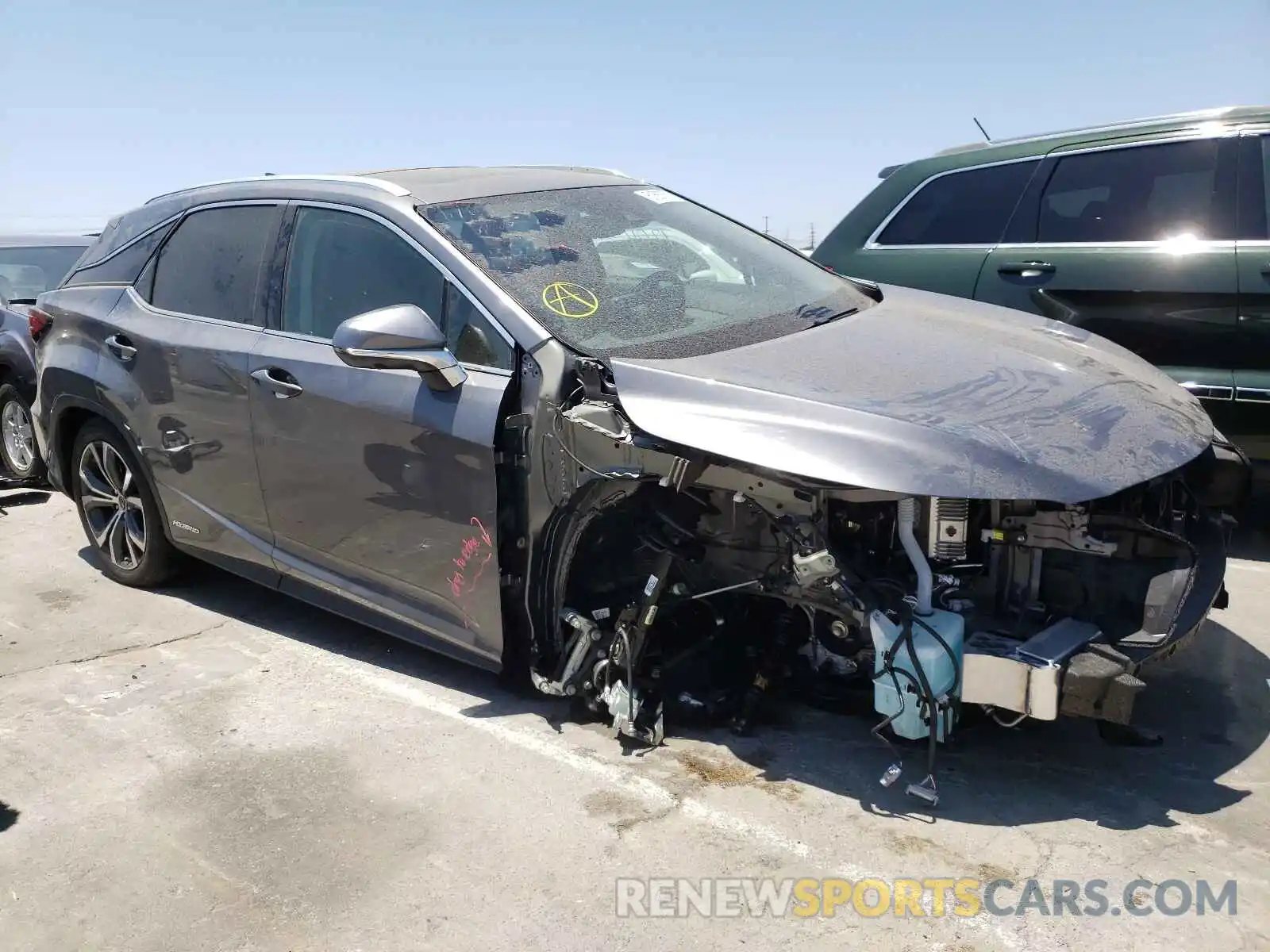 1 Photograph of a damaged car 2T2HGMDA9MC058334 LEXUS RX450 2021