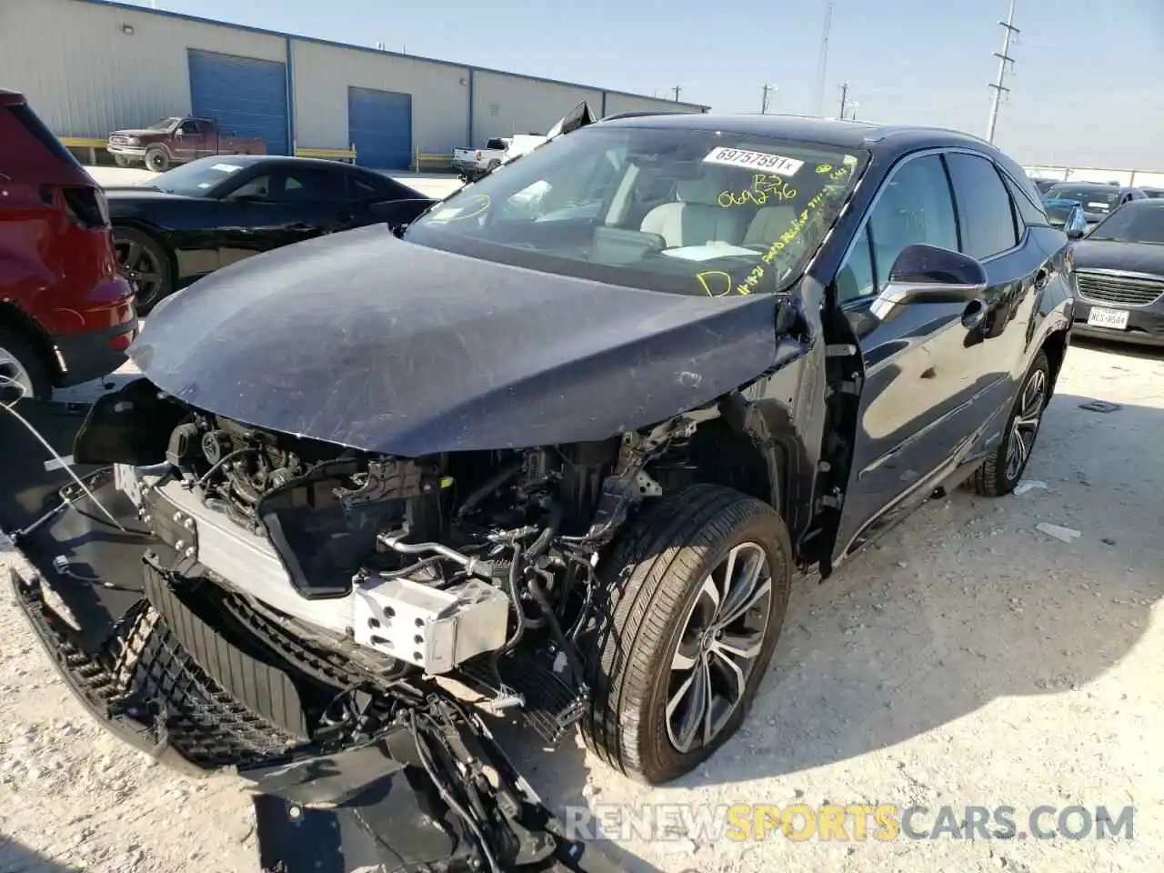 2 Photograph of a damaged car 2T2HGMDA9MC069236 LEXUS RX450 2021