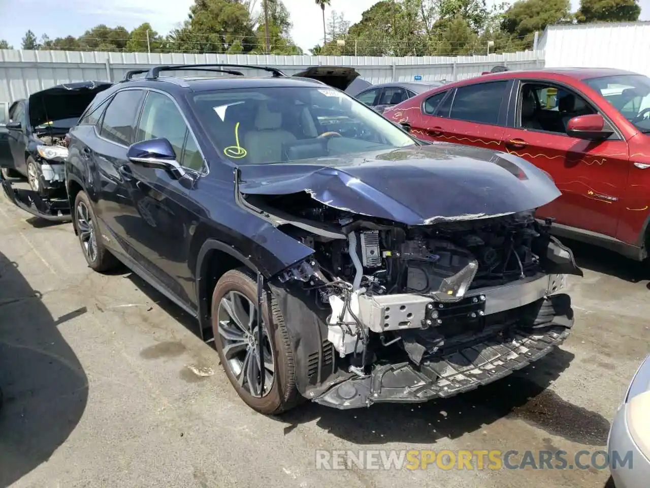 1 Photograph of a damaged car 2T2HGMDAXMC068483 LEXUS RX450 2021