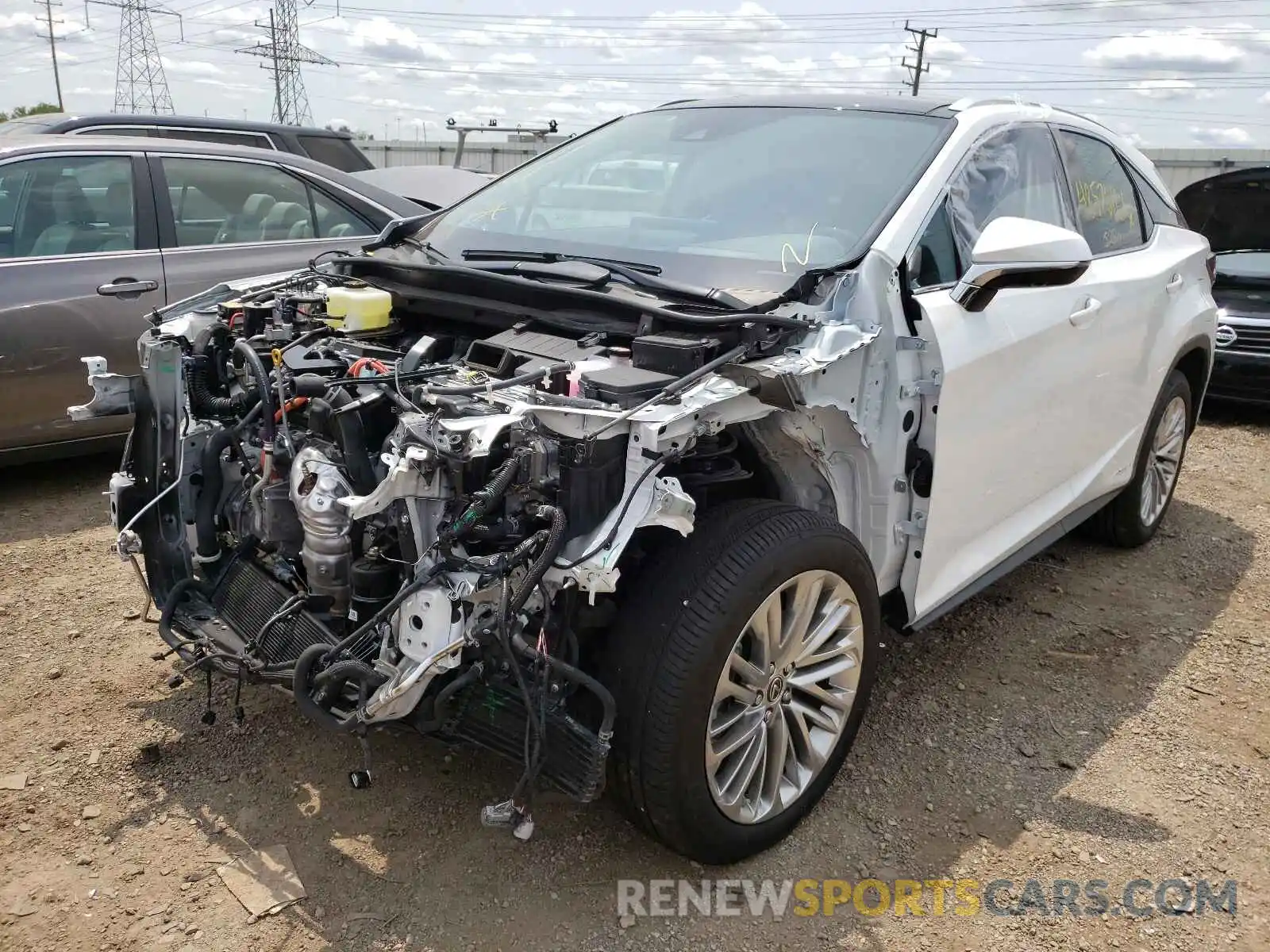 2 Photograph of a damaged car 2T2JGMDA1MC061570 LEXUS RX450 2021