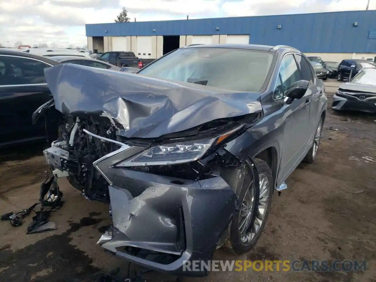 2 Фотография поврежденного автомобиля 2T2JGMDA3MC066236 LEXUS RX450 2021