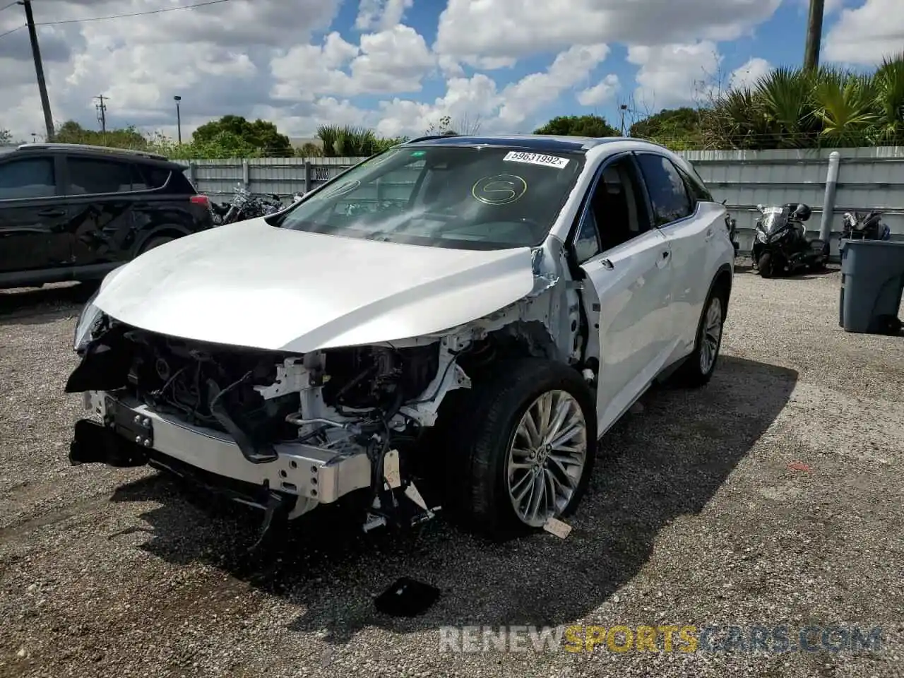 2 Photograph of a damaged car 2T2JGMDA6MC060799 LEXUS RX450 2021