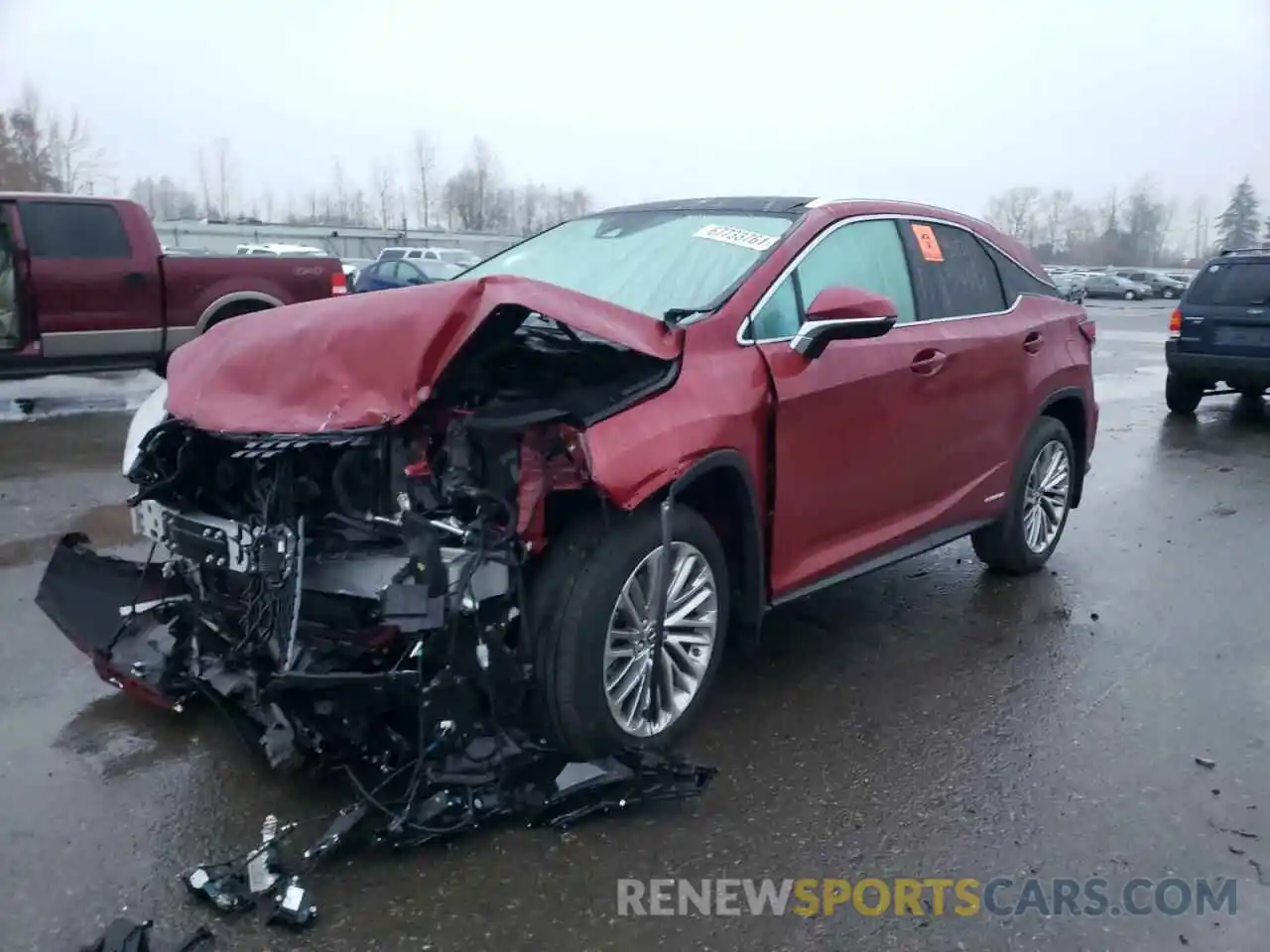 2 Photograph of a damaged car 2T2JGMDA6MC065842 LEXUS RX450 2021