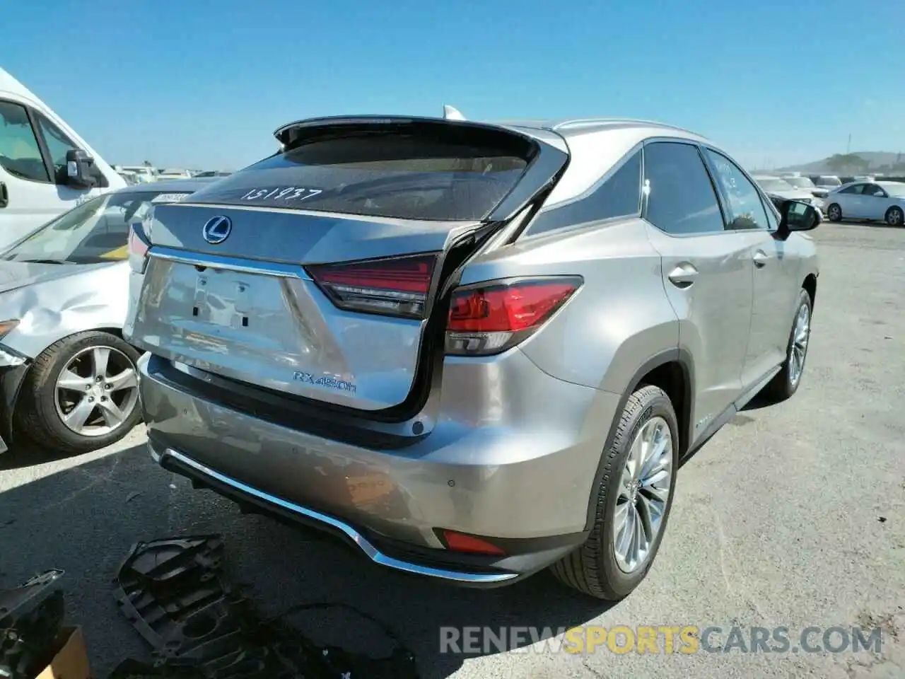 4 Фотография поврежденного автомобиля 2T2JGMDA6MC070412 LEXUS RX450 2021