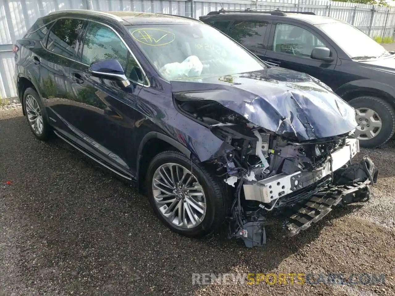 1 Photograph of a damaged car 2T2JGMDA8MC058553 LEXUS RX450 2021