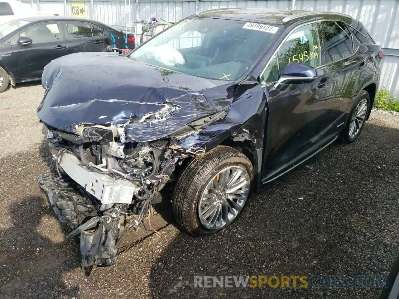 2 Photograph of a damaged car 2T2JGMDA8MC058553 LEXUS RX450 2021