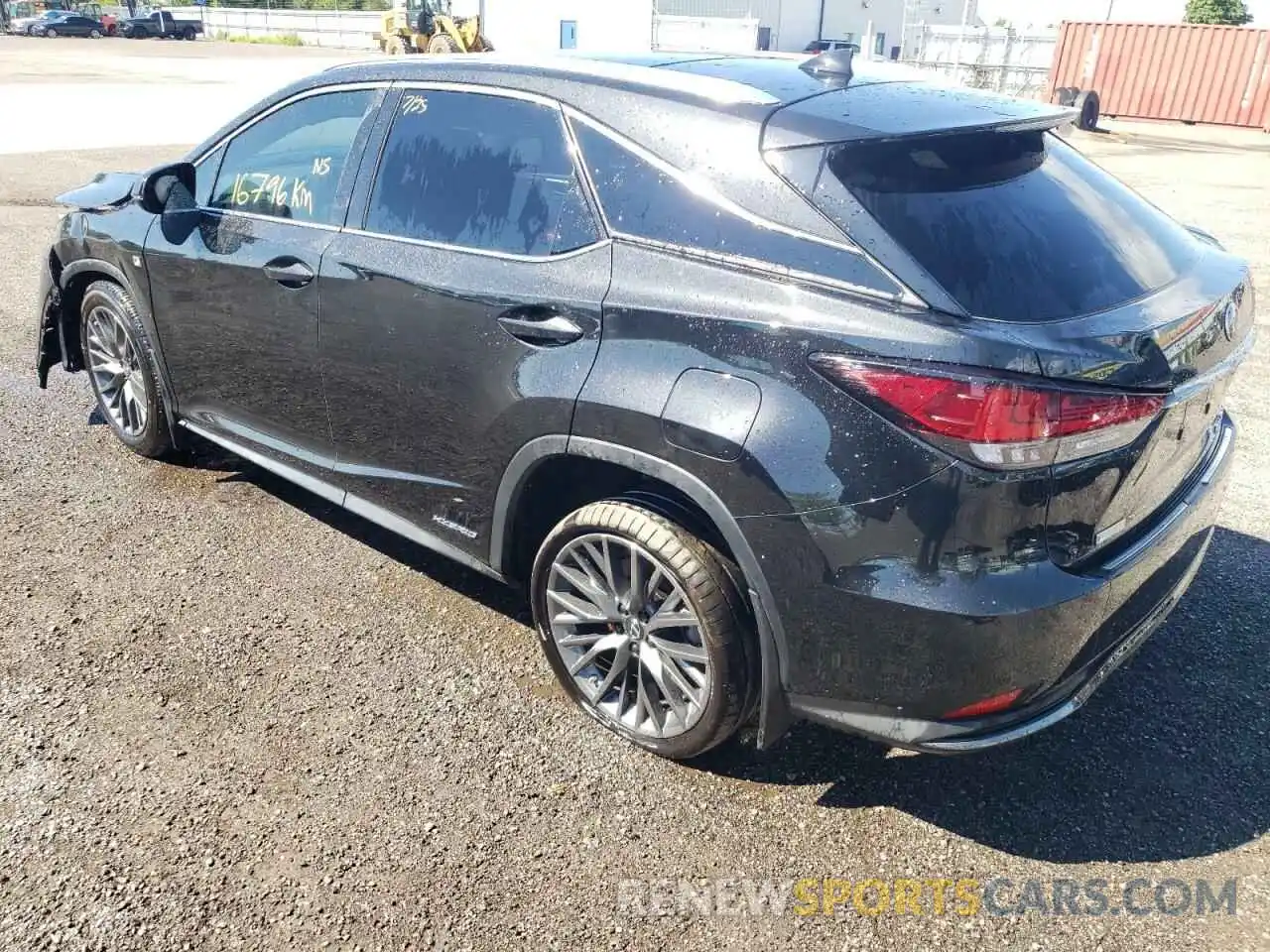 3 Фотография поврежденного автомобиля 2T2YGMDA0MC064037 LEXUS RX450 2021