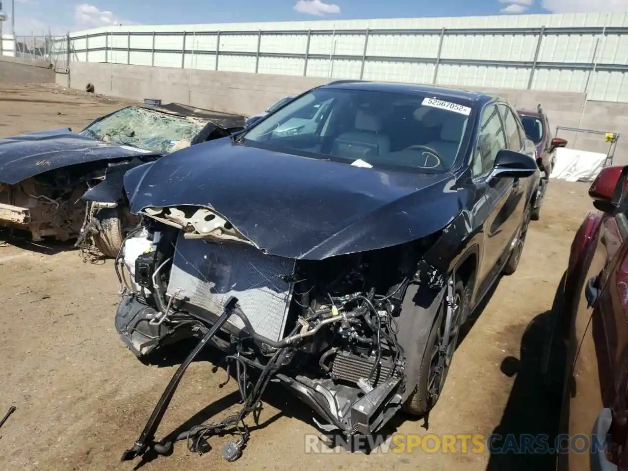 2 Photograph of a damaged car 2T2HGMDA3NC073039 LEXUS RX450 2022