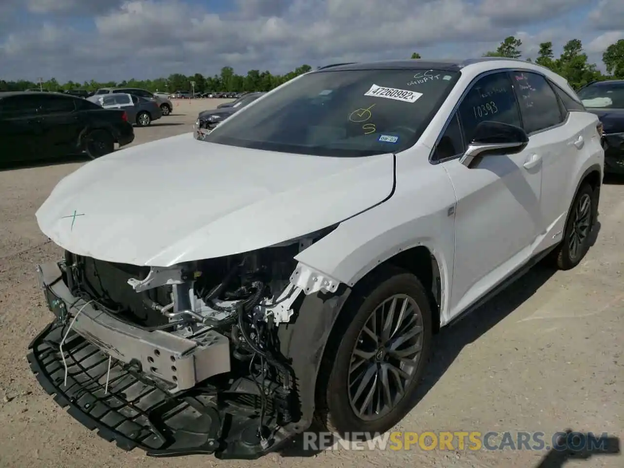 2 Photograph of a damaged car 2T2YGMDA2NC072786 LEXUS RX450 2022