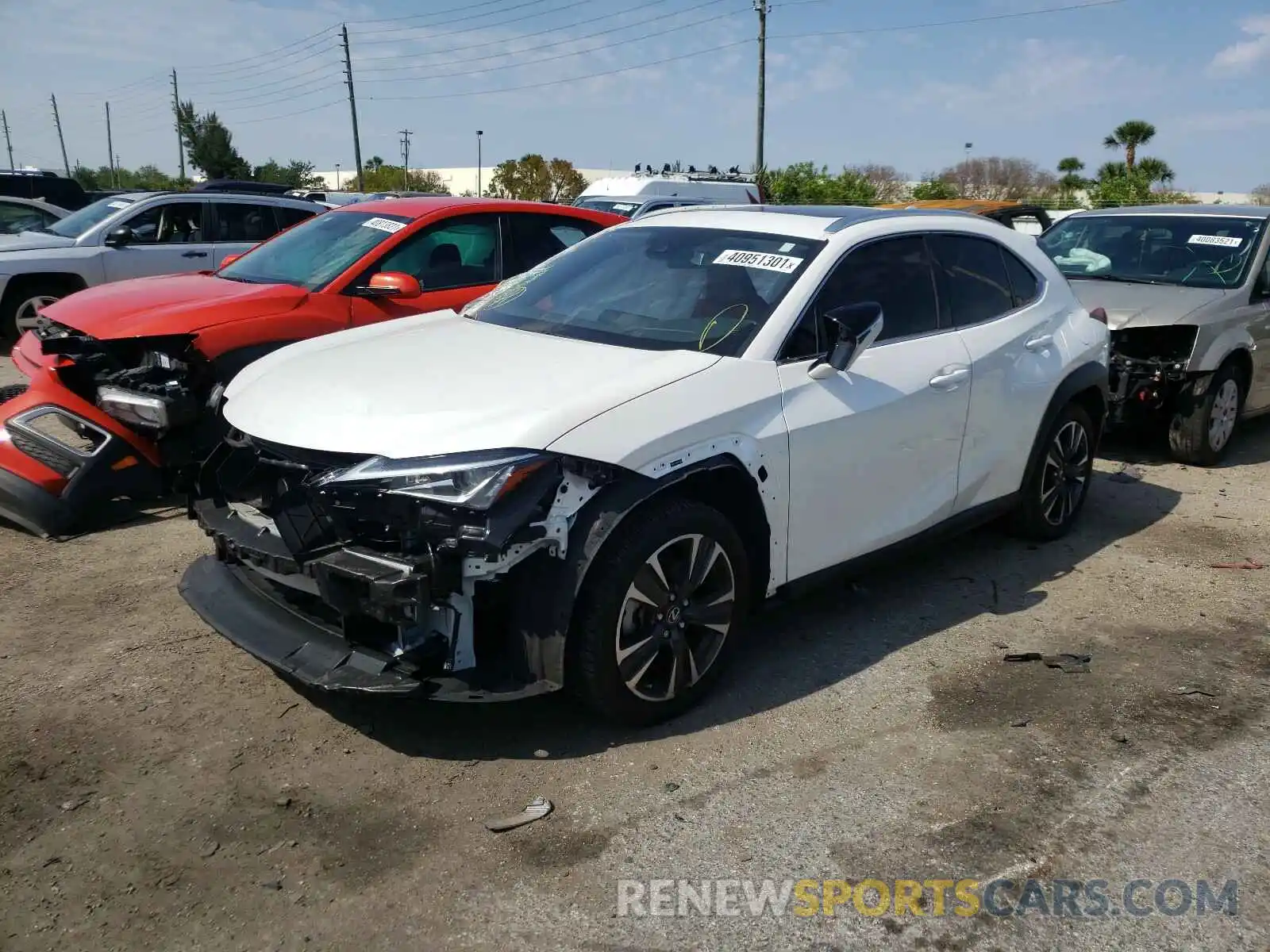 2 Photograph of a damaged car JTHY3JBH3K2001491 LEXUS UX 200 2019