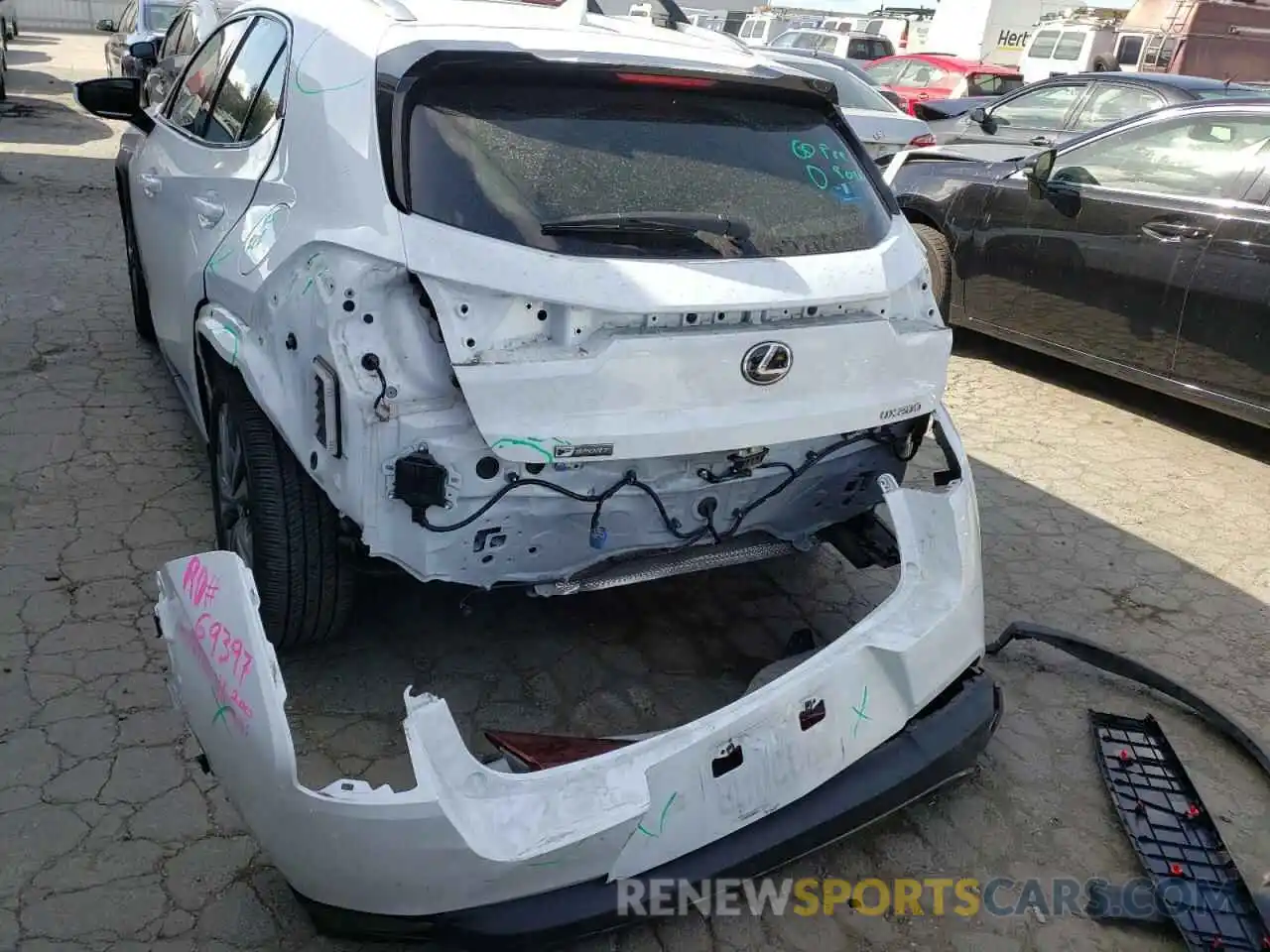 9 Photograph of a damaged car JTHY3JBH3K2002463 LEXUS UX 200 2019