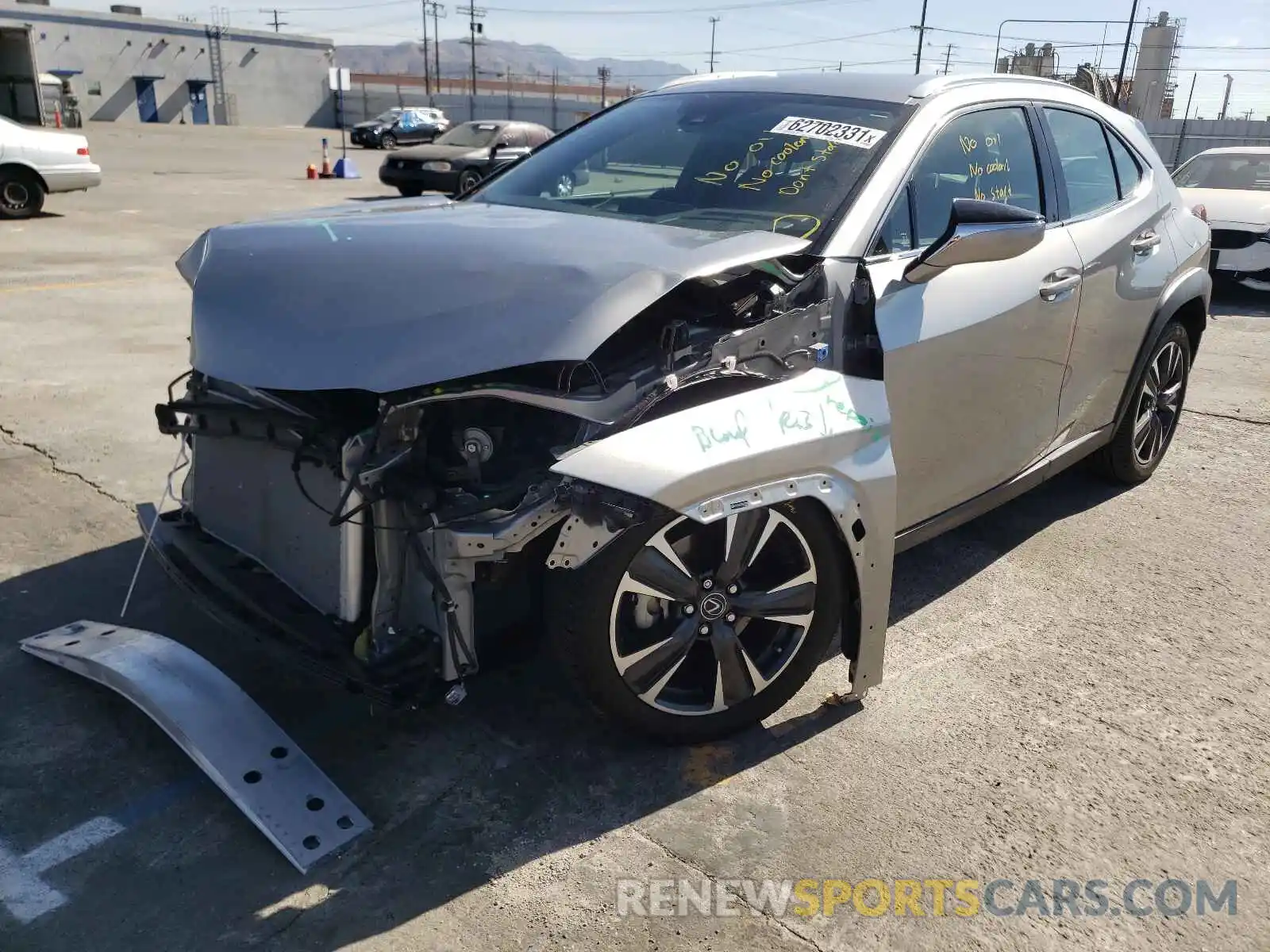 2 Photograph of a damaged car JTHY3JBH7K2007794 LEXUS UX 200 2019