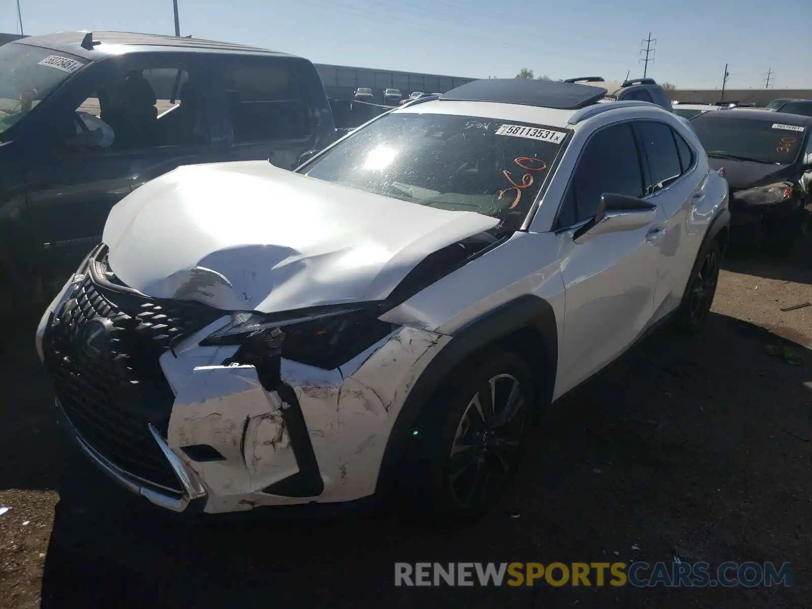 2 Photograph of a damaged car JTHY3JBH9K2006646 LEXUS UX 200 2019