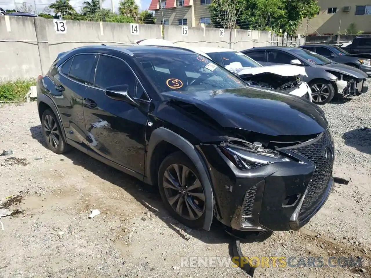 1 Photograph of a damaged car JTHY3JBH9K2006758 LEXUS UX 200 2019