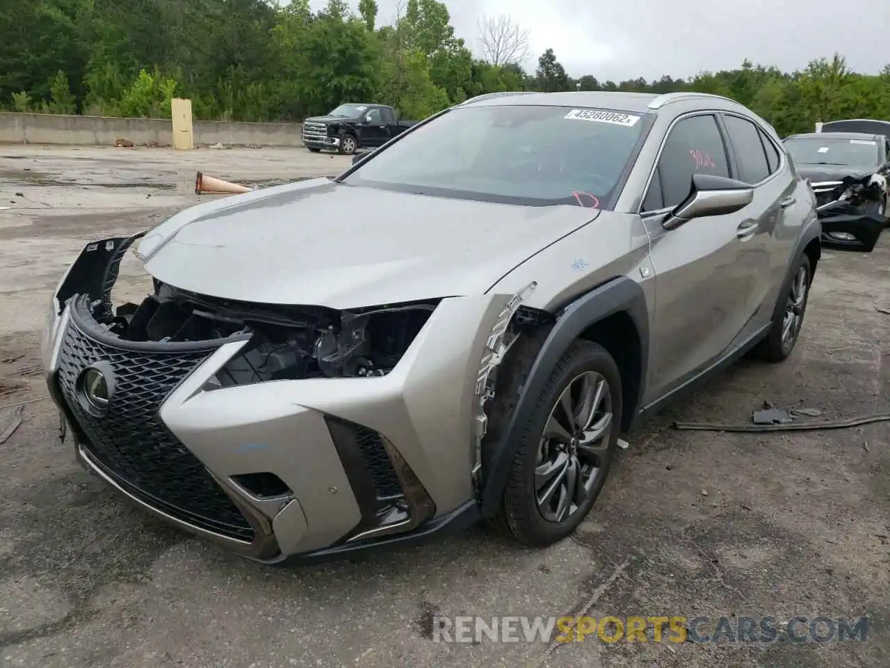 2 Фотография поврежденного автомобиля JTHE3JBH1L2021002 LEXUS UX 200 2020