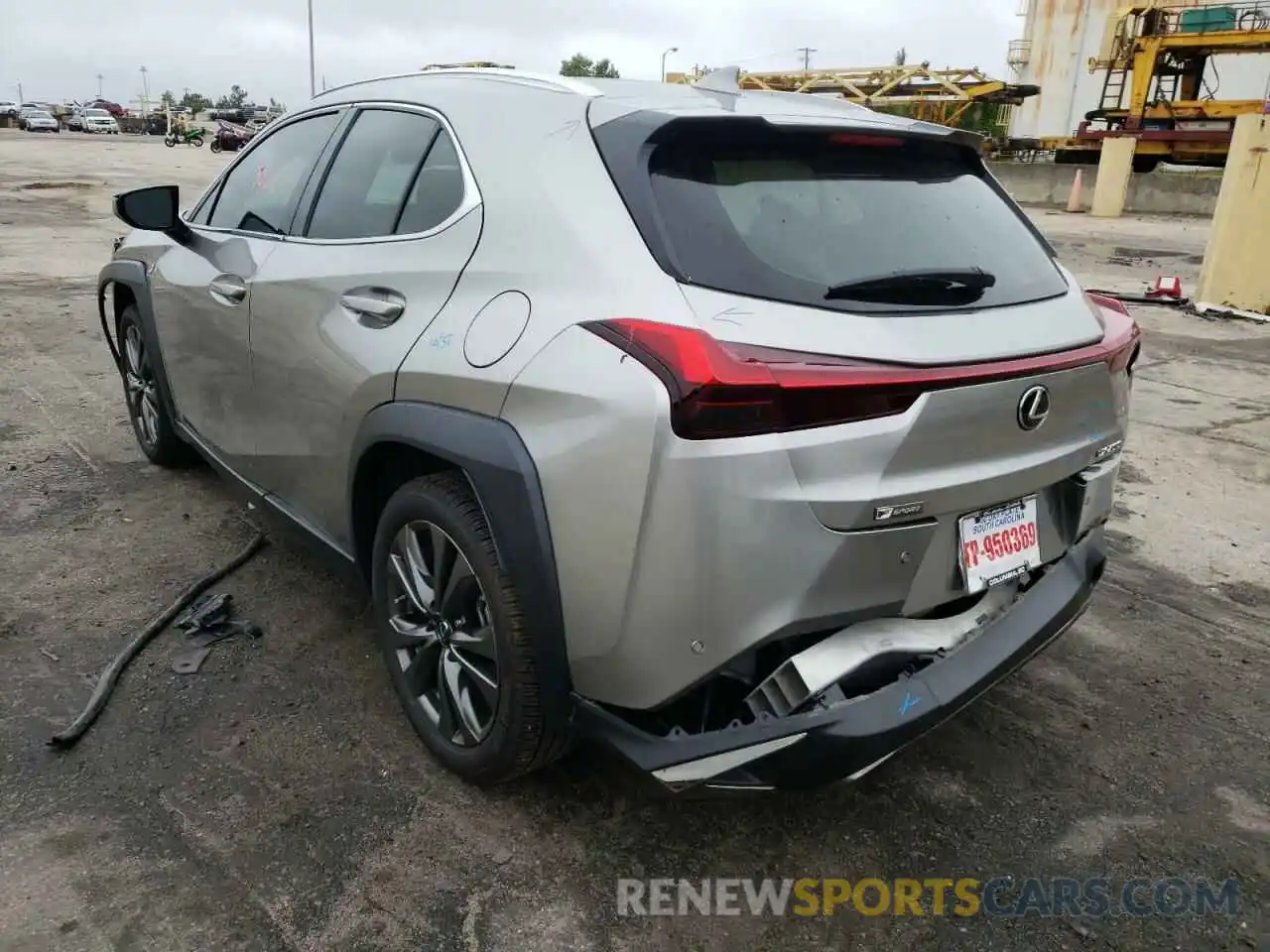 3 Фотография поврежденного автомобиля JTHE3JBH1L2021002 LEXUS UX 200 2020