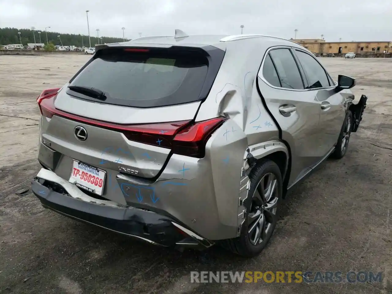 4 Фотография поврежденного автомобиля JTHE3JBH1L2021002 LEXUS UX 200 2020