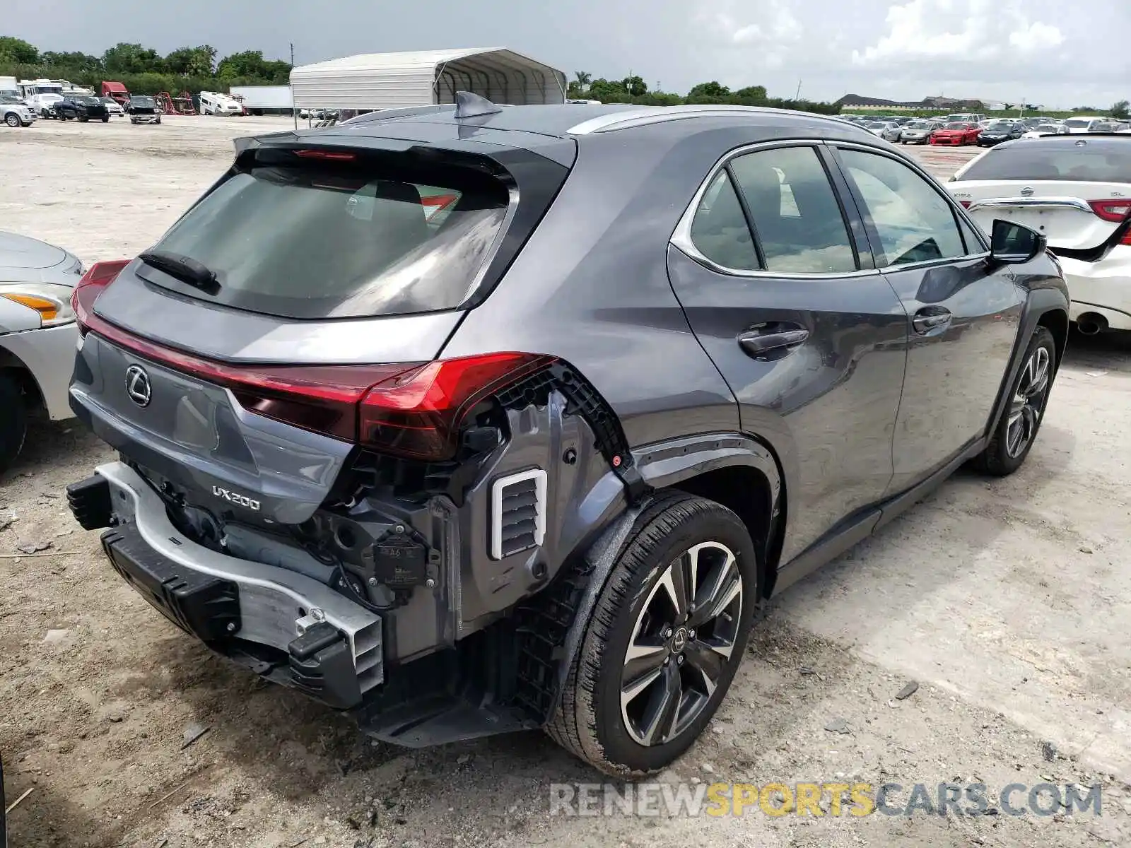 4 Фотография поврежденного автомобиля JTHX3JBH6L2023675 LEXUS UX 200 2020