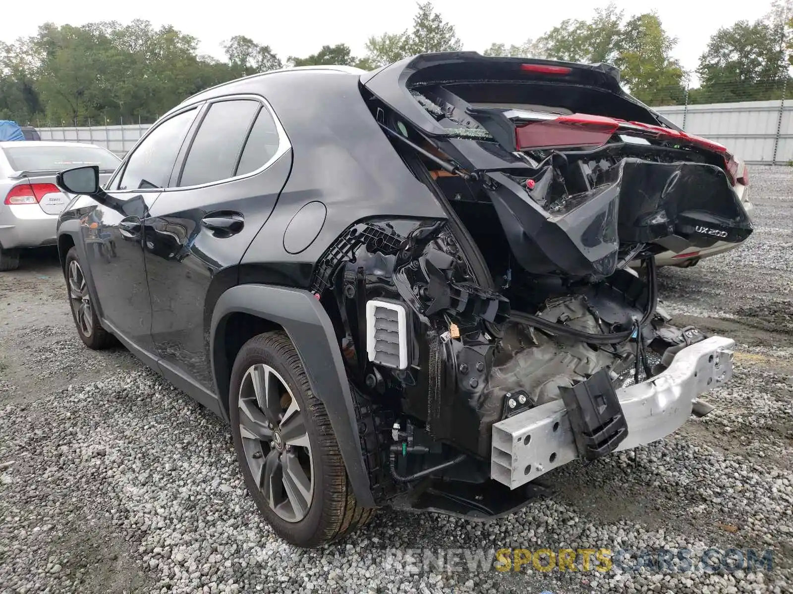 3 Фотография поврежденного автомобиля JTHX3JBH6L2031291 LEXUS UX 200 2020