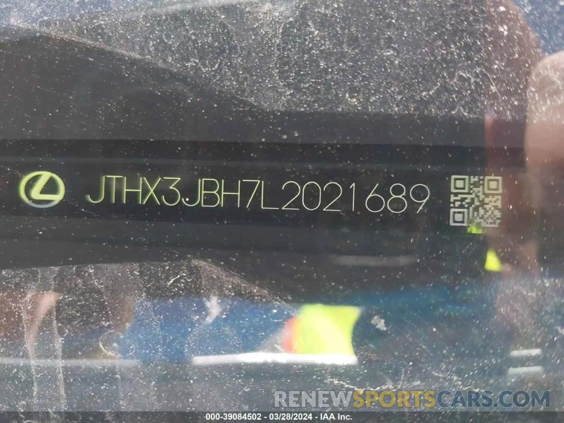 9 Фотография поврежденного автомобиля JTHX3JBH7L2021689 LEXUS UX 200 2020