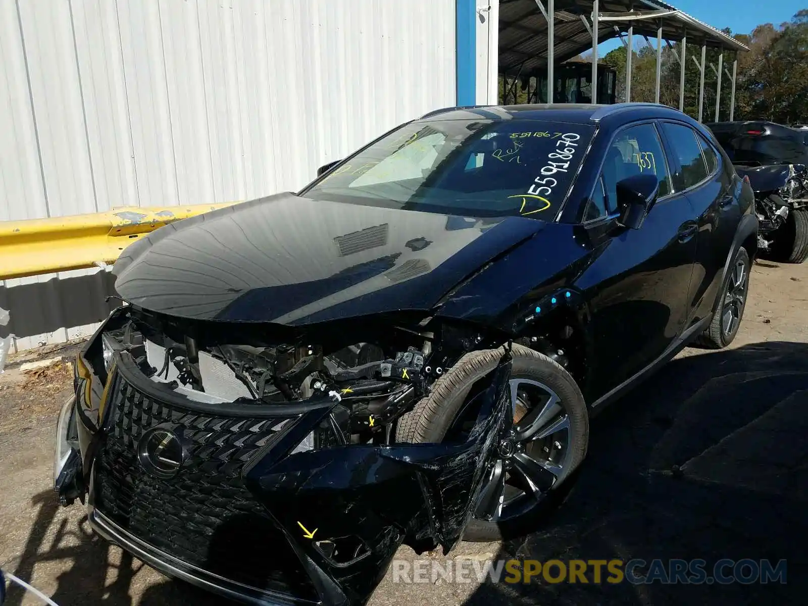 2 Фотография поврежденного автомобиля JTHX3JBH8L2023774 LEXUS UX 200 2020