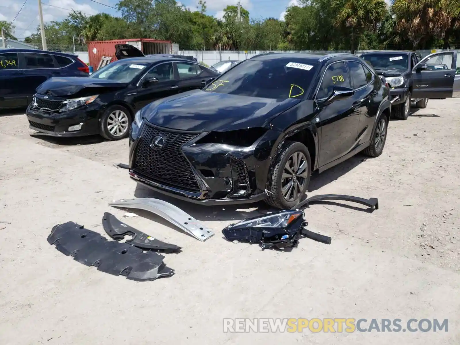 2 Photograph of a damaged car JTHE3JBH9M2032265 LEXUS UX 200 2021