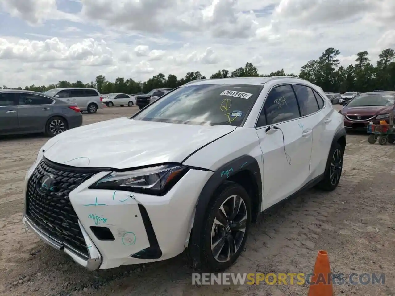 2 Фотография поврежденного автомобиля JTHX3JBH7M2039000 LEXUS UX 200 2021