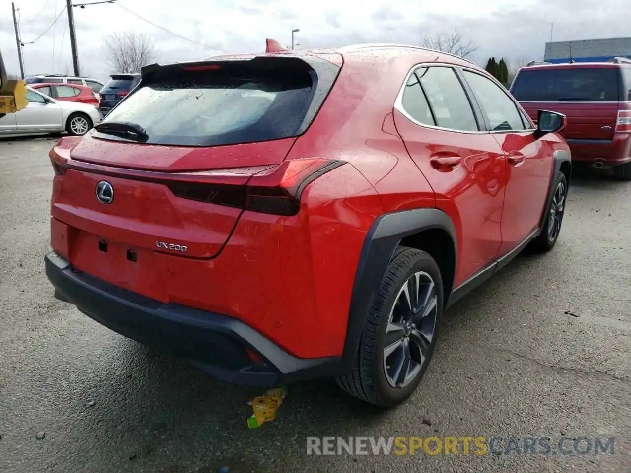 4 Фотография поврежденного автомобиля JTHX3JBH8M2036185 LEXUS UX 200 2021