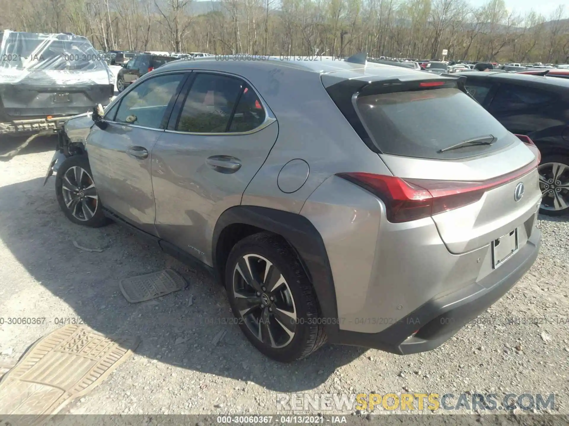 3 Фотография поврежденного автомобиля JTHU9JBH1K2015497 LEXUS UX 2019