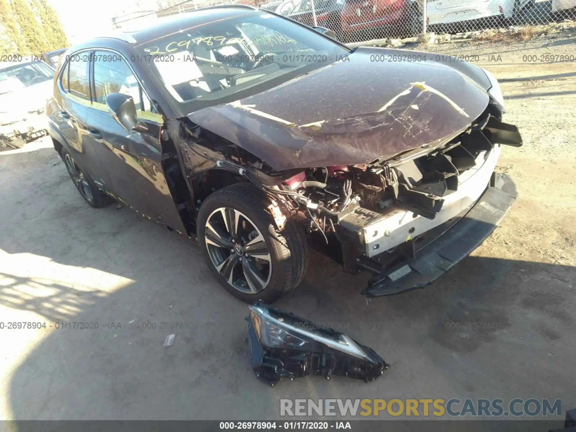 1 Фотография поврежденного автомобиля JTHU9JBH3K2009006 LEXUS UX 2019