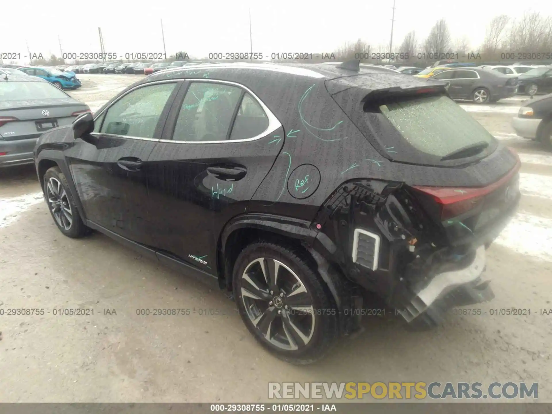 3 Photograph of a damaged car JTHU9JBH4K2018488 LEXUS UX 2019