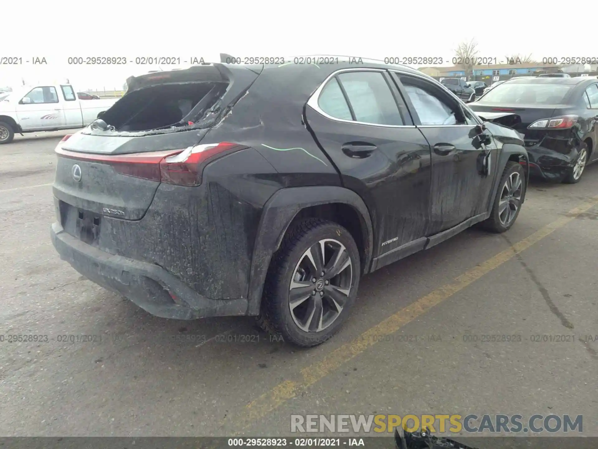 4 Фотография поврежденного автомобиля JTHU9JBH7K2017996 LEXUS UX 2019