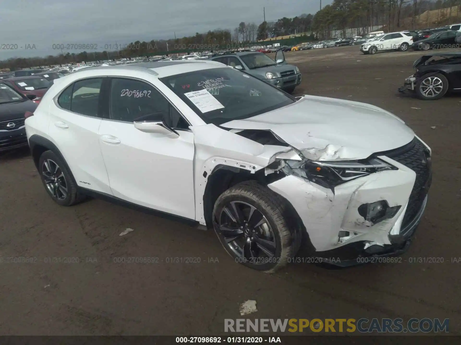 1 Photograph of a damaged car JTHU9JBHXK2004398 LEXUS UX 2019