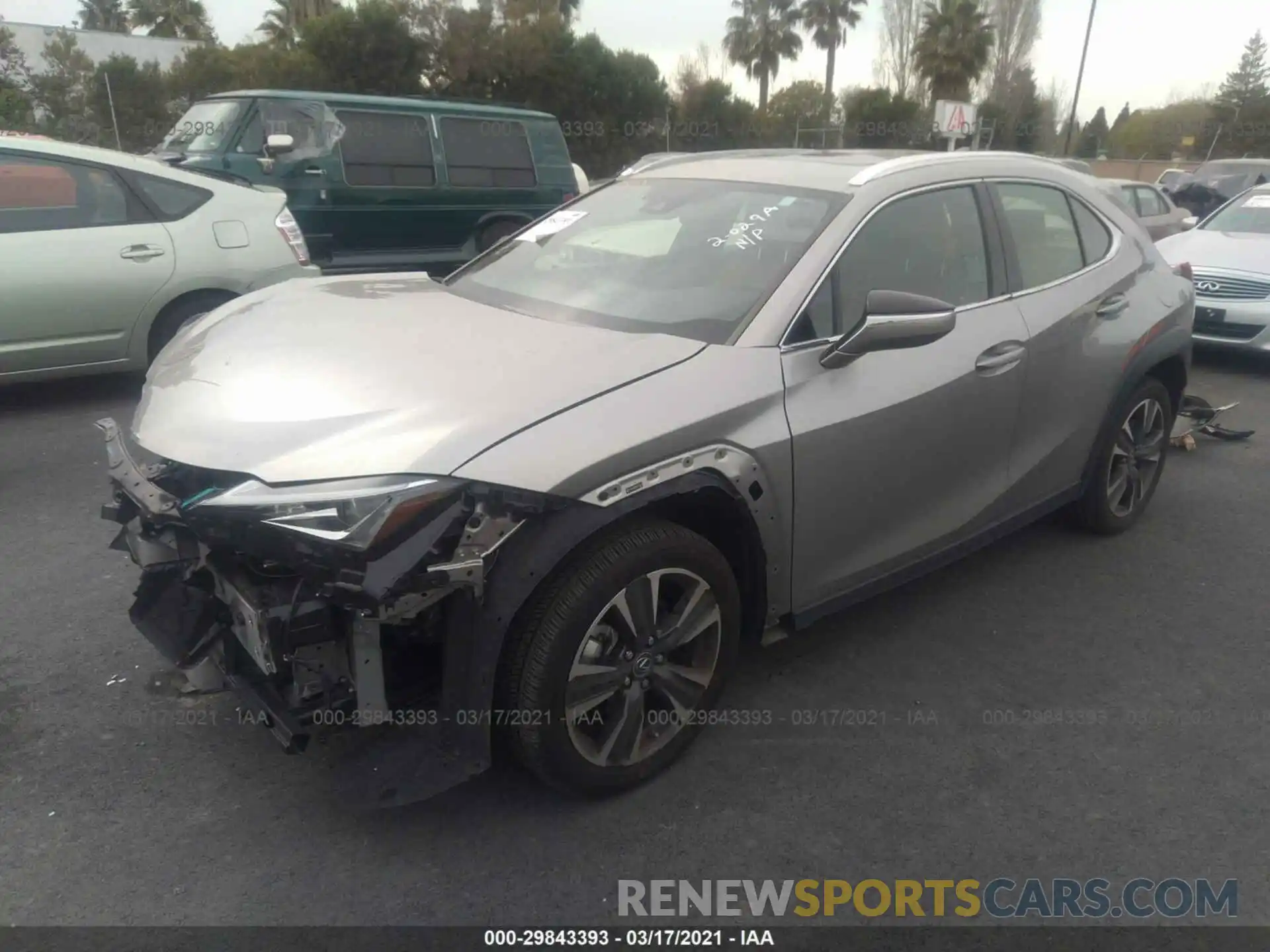 2 Photograph of a damaged car JTHY3JBH0K2014361 LEXUS UX 2019