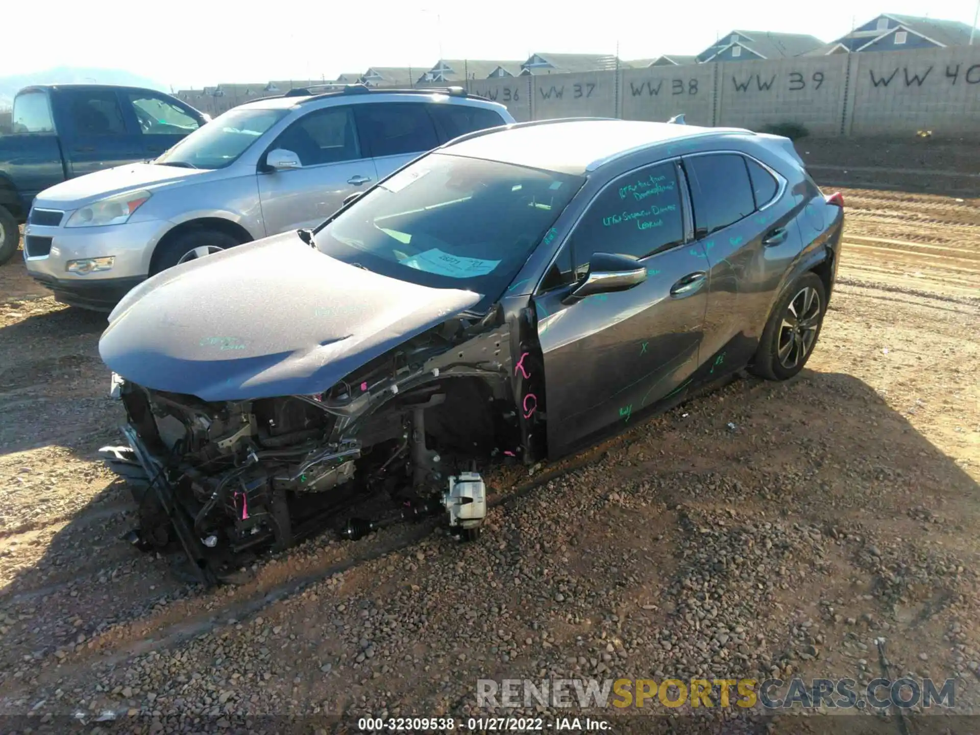 2 Photograph of a damaged car JTHY3JBH4K2015447 LEXUS UX 2019