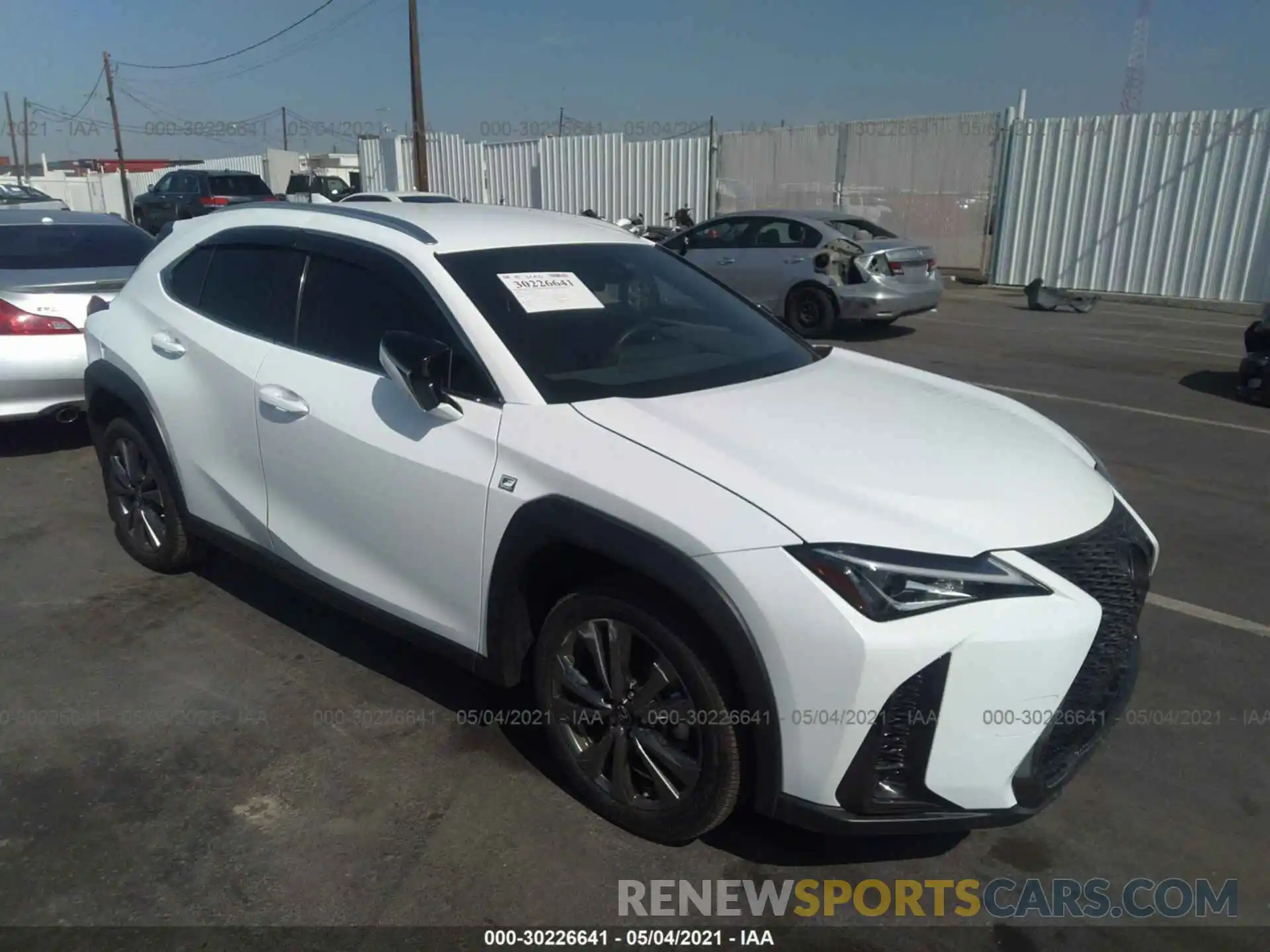 1 Photograph of a damaged car JTHE3JBH7L2028438 LEXUS UX 2020