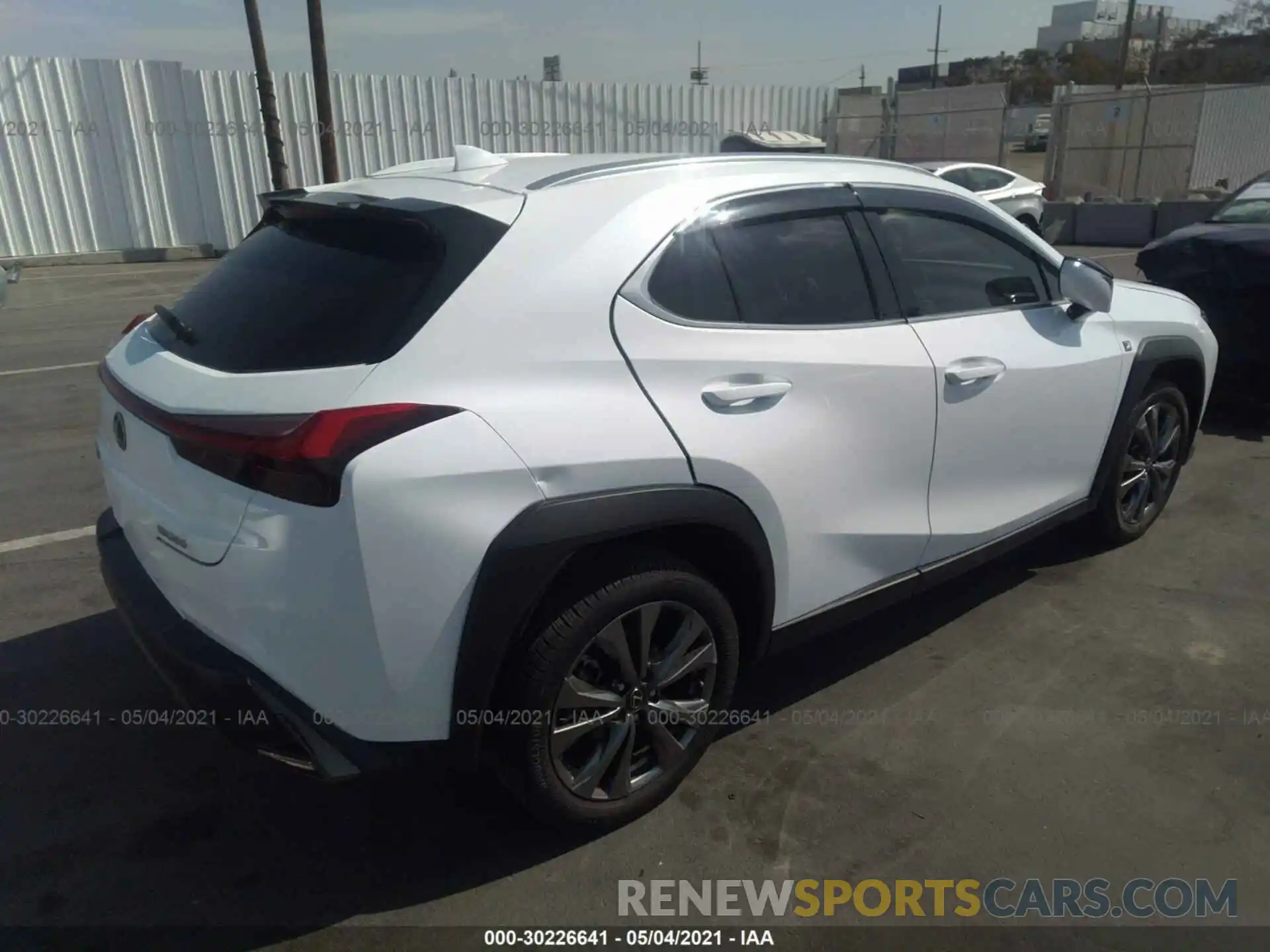 4 Photograph of a damaged car JTHE3JBH7L2028438 LEXUS UX 2020