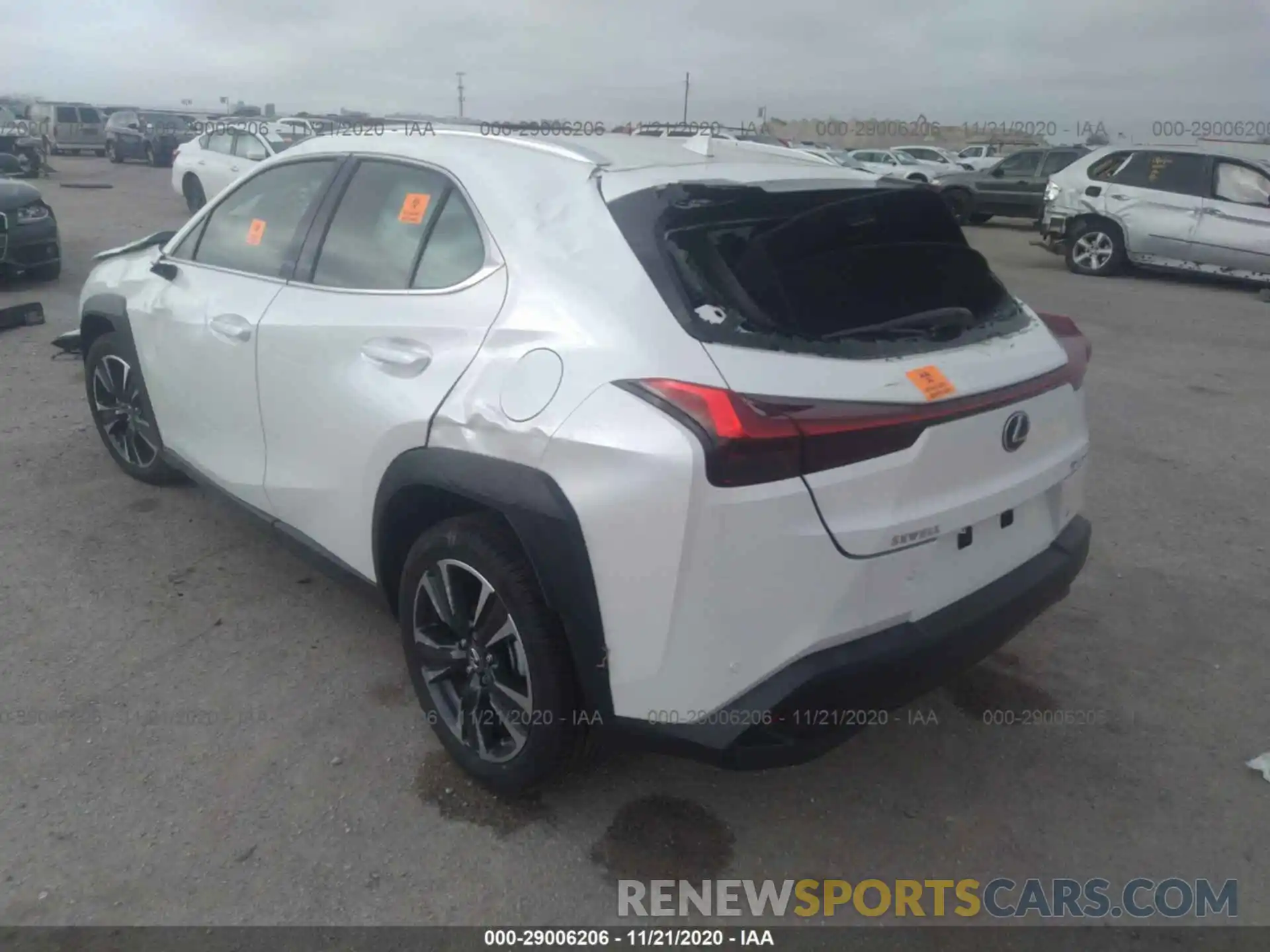 3 Фотография поврежденного автомобиля JTHP3JBH7L2025757 LEXUS UX 2020