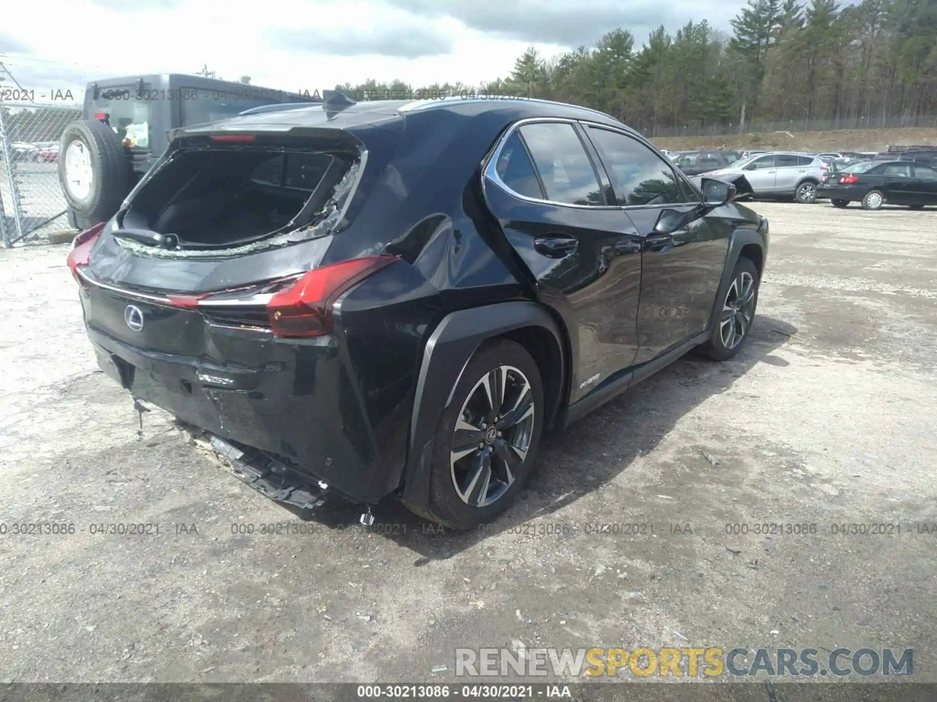 4 Фотография поврежденного автомобиля JTHP9JBH1L2036011 LEXUS UX 2020