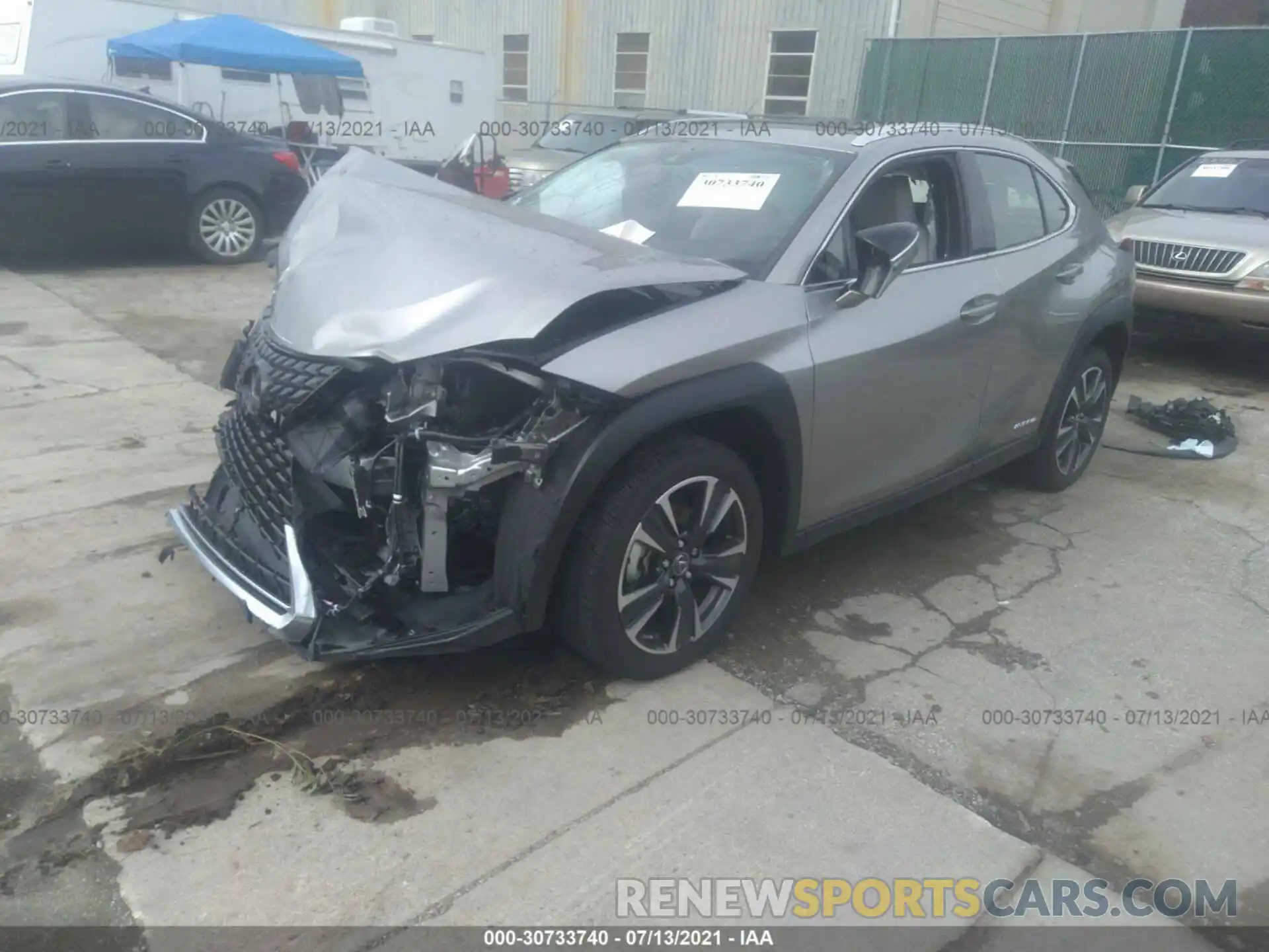 2 Фотография поврежденного автомобиля JTHP9JBH7L2032724 LEXUS UX 2020