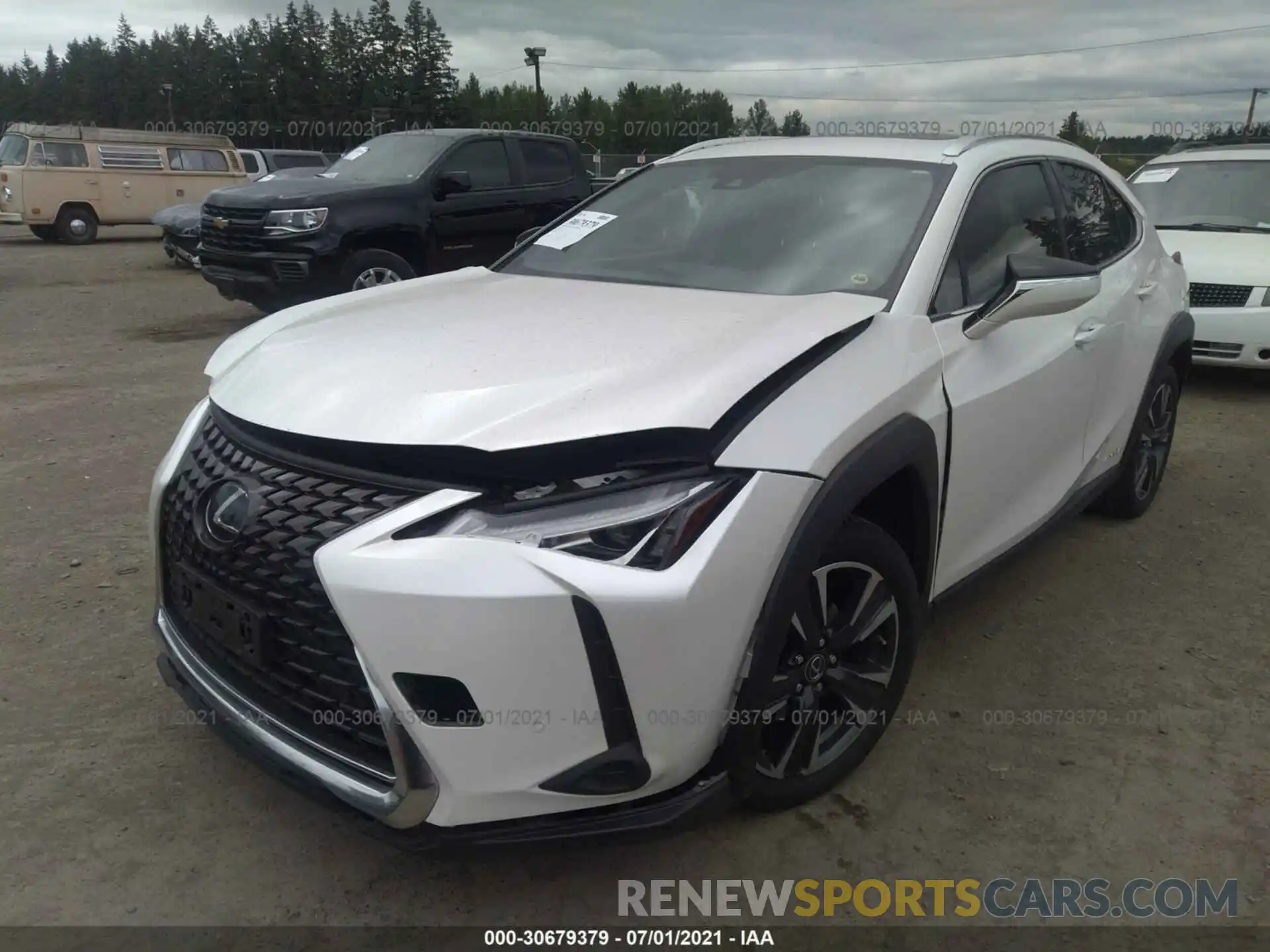 2 Фотография поврежденного автомобиля JTHP9JBH8L2022851 LEXUS UX 2020