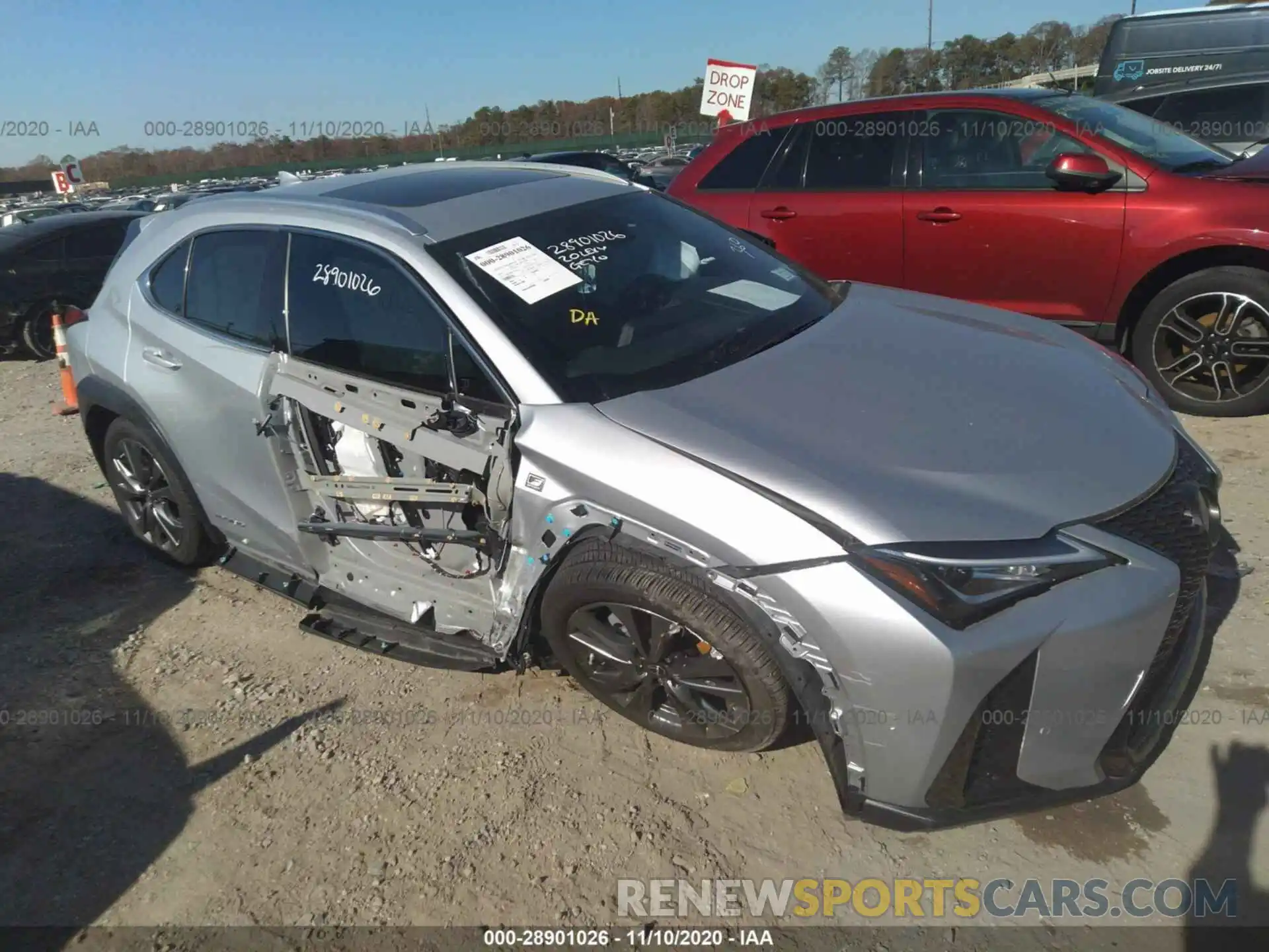 1 Photograph of a damaged car JTHR9JBH0L2027258 LEXUS UX 2020