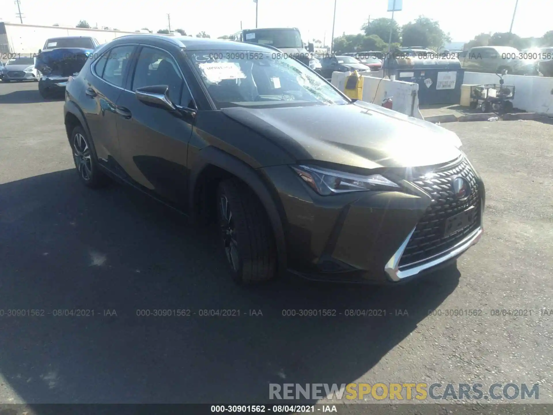 1 Photograph of a damaged car JTHX9JBH3L2035524 LEXUS UX 2020