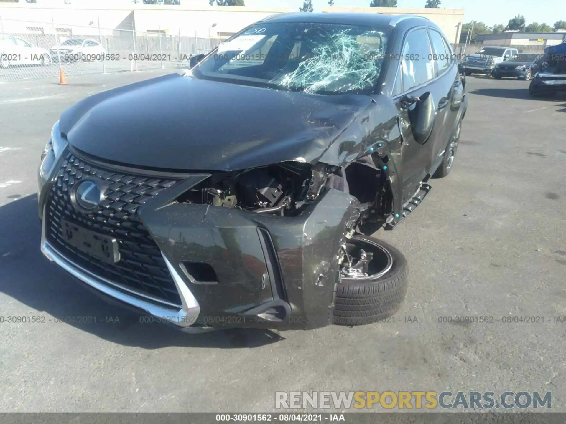 2 Фотография поврежденного автомобиля JTHX9JBH3L2035524 LEXUS UX 2020