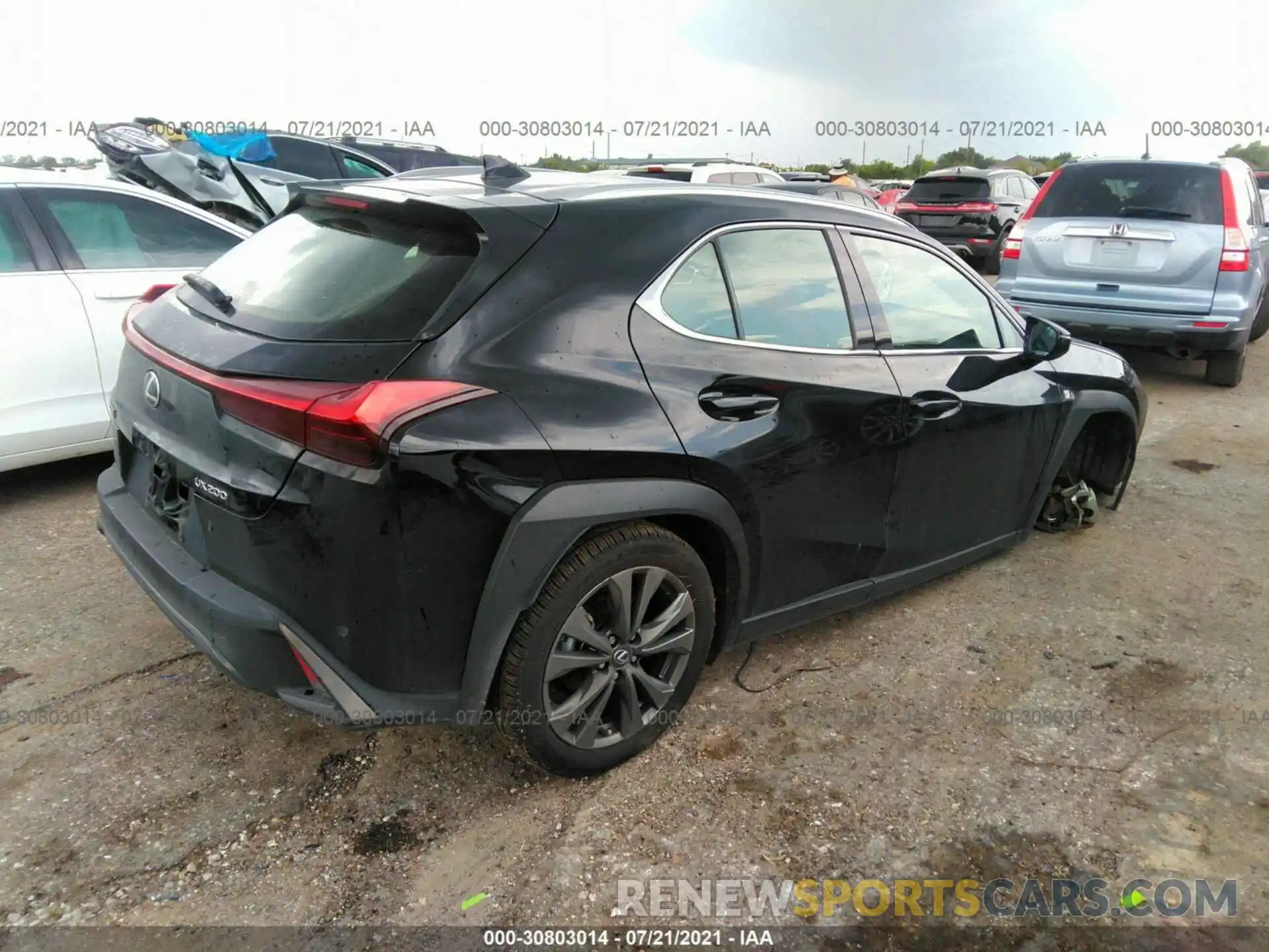 4 Фотография поврежденного автомобиля JTHE3JBH4M2037423 LEXUS UX 2021