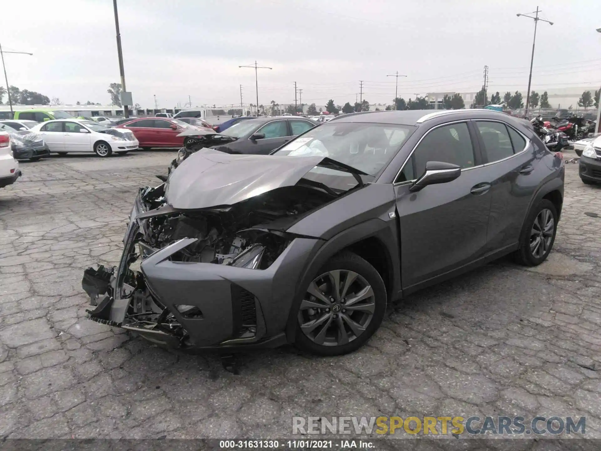 2 Фотография поврежденного автомобиля JTHE3JBH7M2040199 LEXUS UX 2021