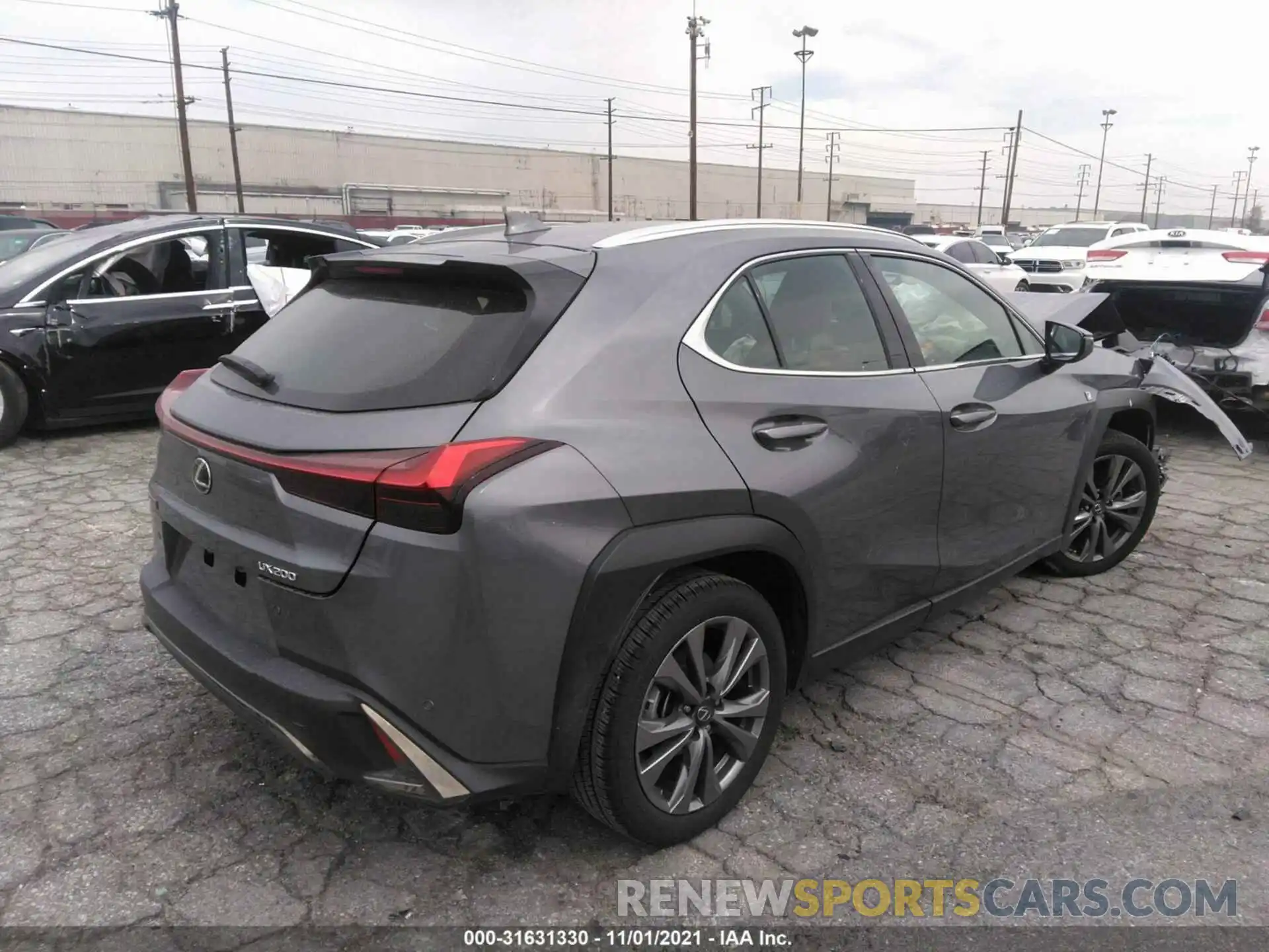 4 Фотография поврежденного автомобиля JTHE3JBH7M2040199 LEXUS UX 2021