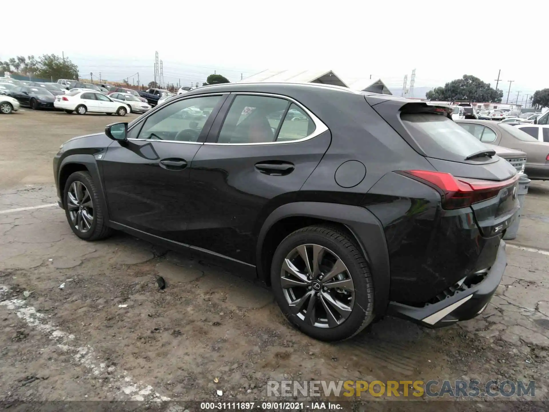 3 Фотография поврежденного автомобиля JTHE3JBH8M2037943 LEXUS UX 2021